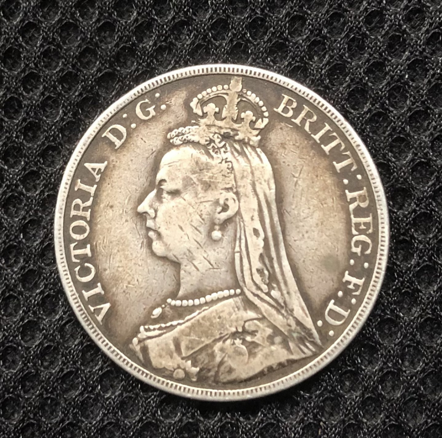 【保诚微拍】第4拍 世界钱币拍卖，88拍！ 英国 维多利亚女王 1891年 克朗 马剑 大银币-10