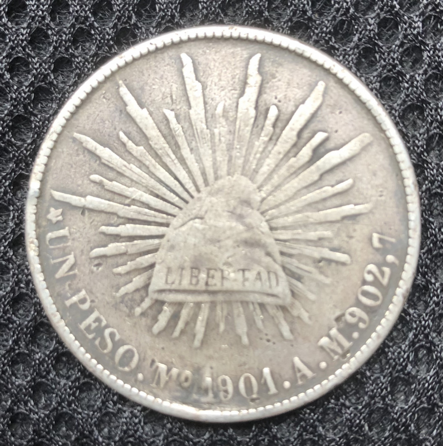 【保诚微拍】第4拍 世界钱币拍卖，88拍！ 墨西哥 1901年 鹰洋 8R 大银币-3