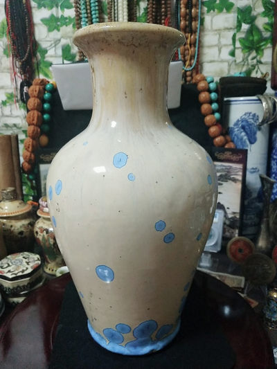 海弟收藏专场 - 民国大花瓶一个，有窑变，全品无磕碰，细节品相如图所示，一物一图中拍按图发货，保真包老假一赔十，售出非假不退不换。