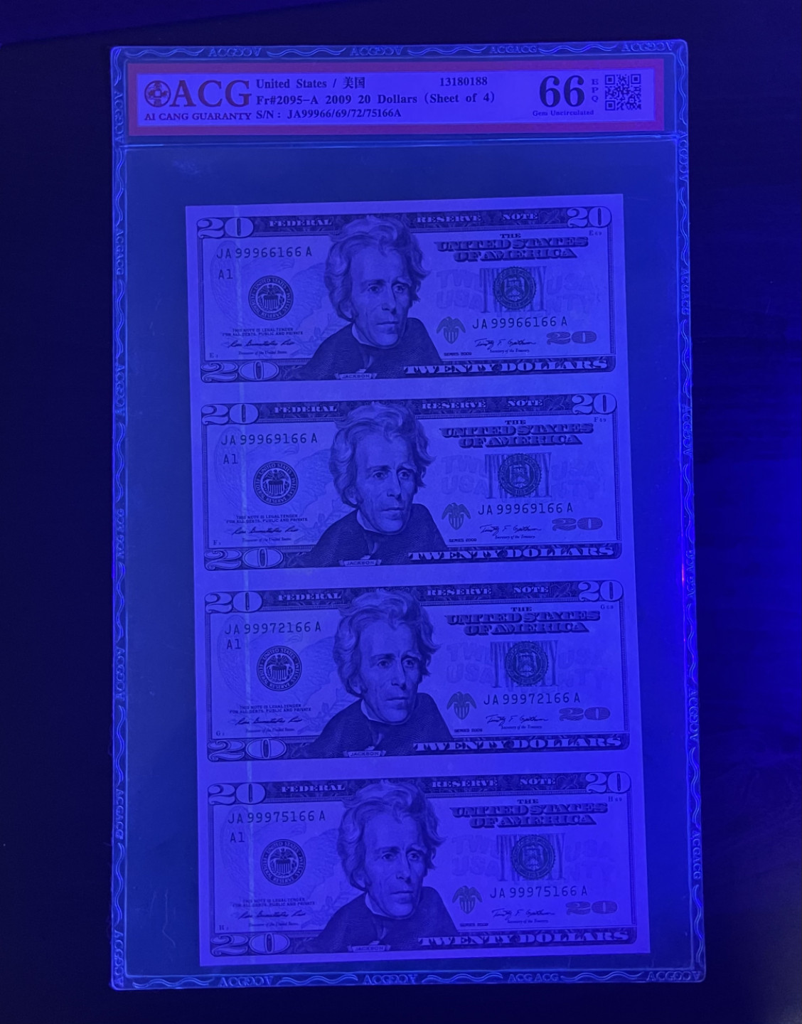 【丑猫1226】今晚7点整，全自动快拍。 80美元连体钞99966166(最后几张)