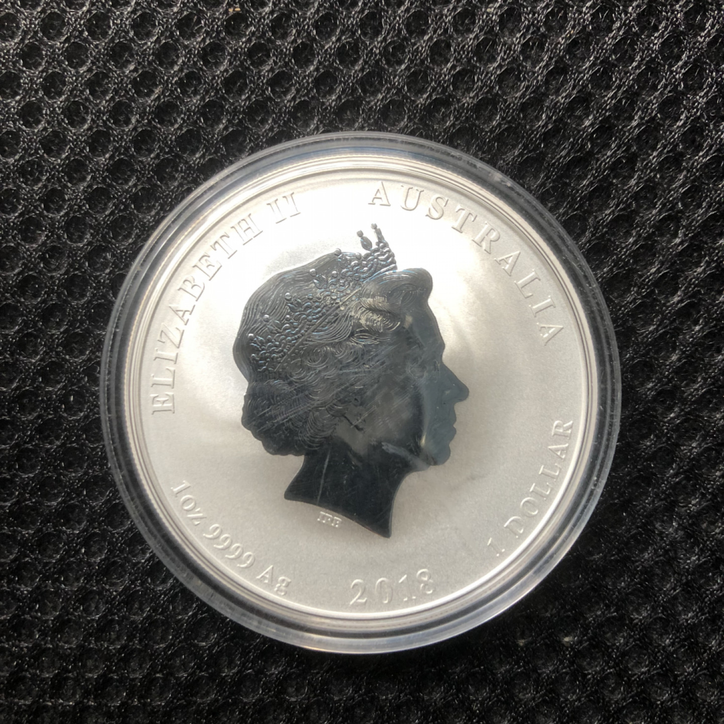 【保诚微拍】第4拍 世界钱币拍卖，88拍！ 【投资银币】 澳大利亚   2018年 生肖狗年 1盎司 银币（31.1克 0.999银）