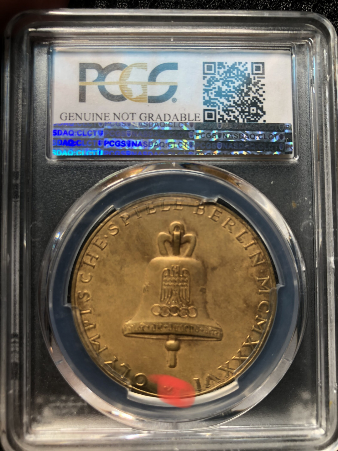 【保诚微拍】第4拍 世界钱币拍卖，88拍！ 【PCGS SP UNC 98】德国 1936年 第三帝国 特殊时期 柏林奥运纪念铜章