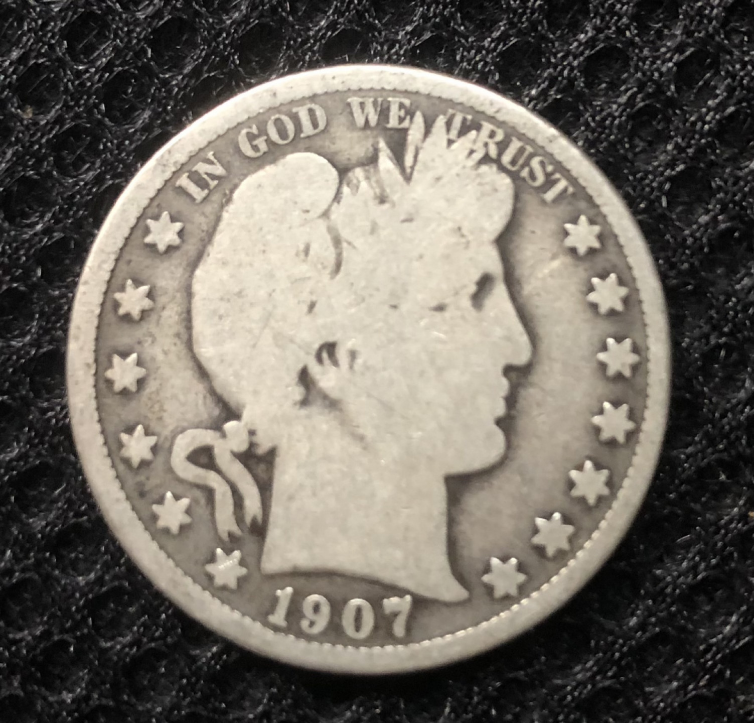 【保诚微拍】第4拍 世界钱币拍卖，88拍！ 美国 1907年 巴伯尔 半美元 银币（13克 0.9银）