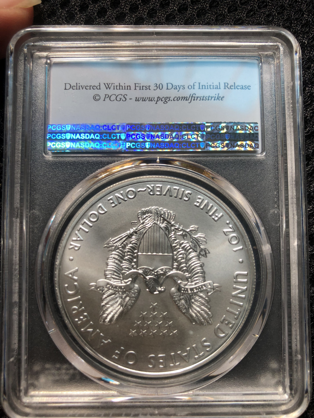 【保诚微拍】第4拍 世界钱币拍卖，88拍！ 【PCGS MS70 】美国 2017年 行走女神 鹰洋  1盎司 银币（31.1克 0.999银）【首期版】