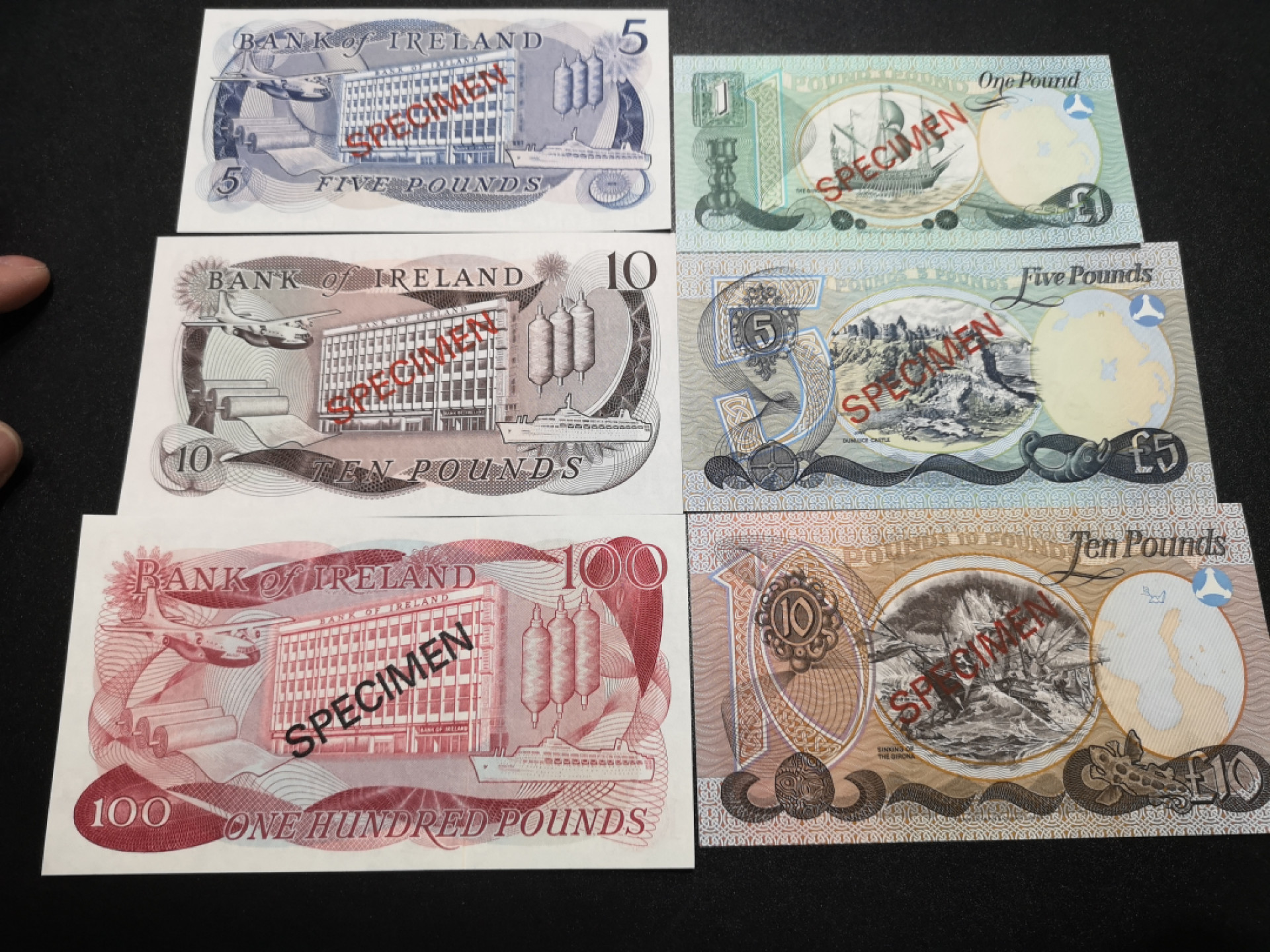 《外钞收藏家》第一百五十七期拍卖（本期62件）（连拍场） 限量版纸币样钞 爱尔兰2个套币 全新UNC 带封套