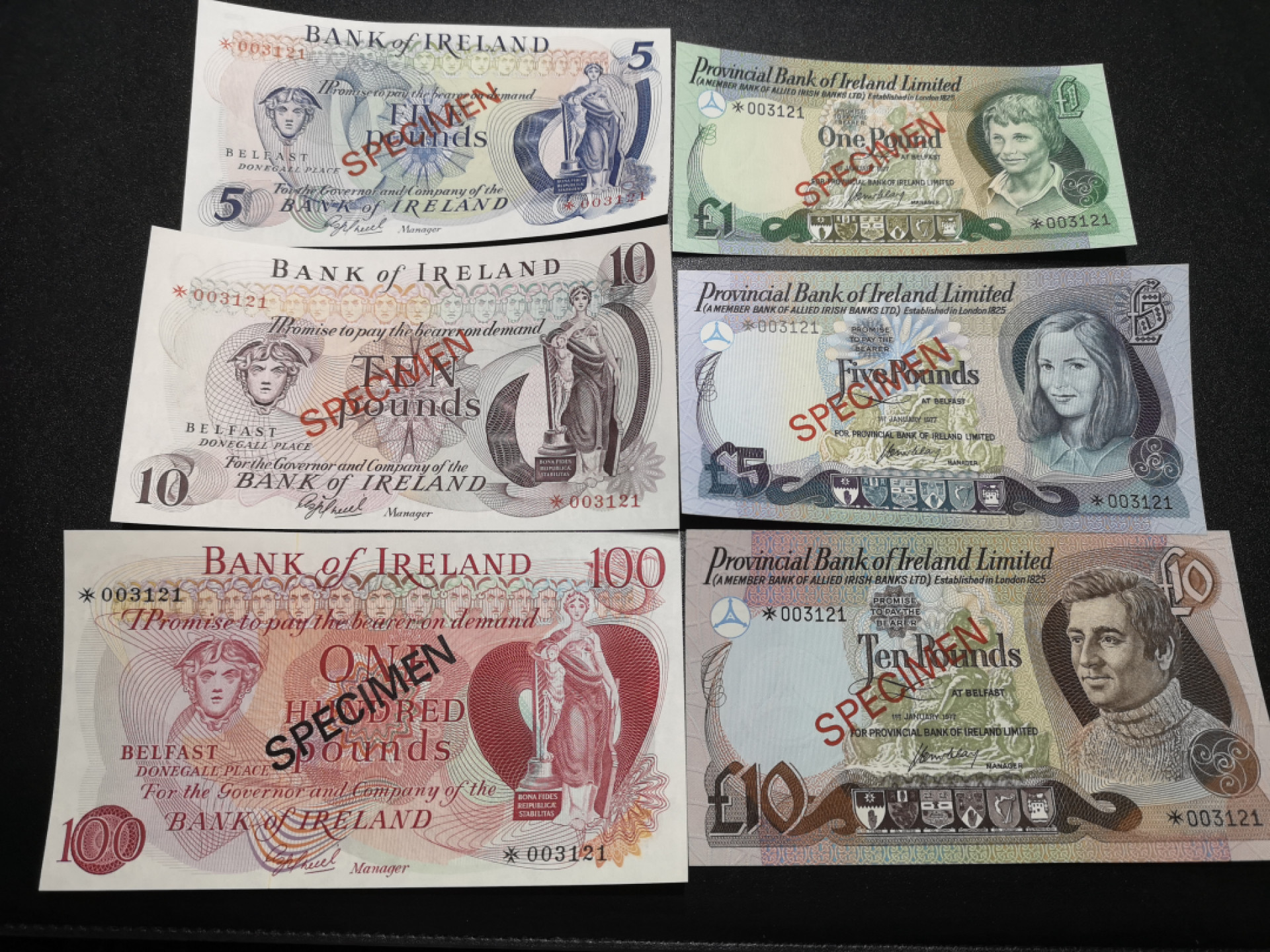 《外钞收藏家》第一百五十七期拍卖（本期62件）（连拍场） 限量版纸币样钞 爱尔兰2个套币 全新UNC 带封套