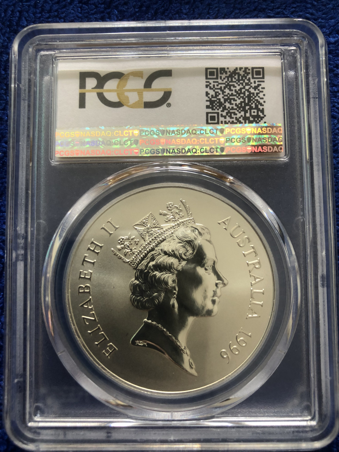【保诚微拍】第4拍 世界钱币拍卖，88拍！ 【PCGS MS69高分】澳大利亚 1996-C版 袋鼠 银币 （31.1克 0.999银）