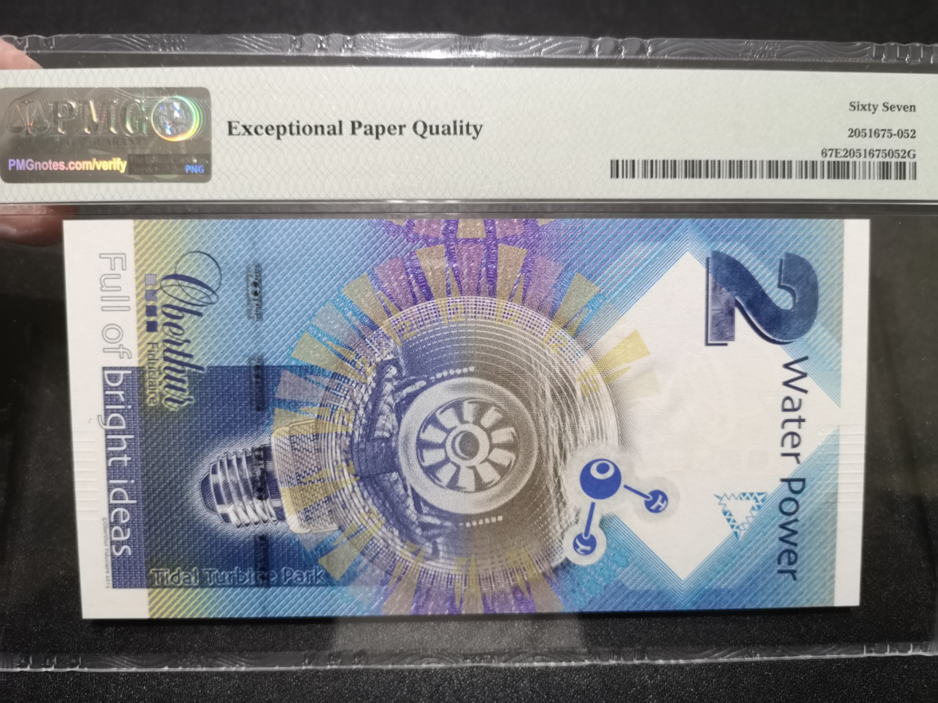 《外钞收藏家》第一百五十七期拍卖（本期62件）（连拍场） 2015年法国欧贝特 测试钞 PMG67