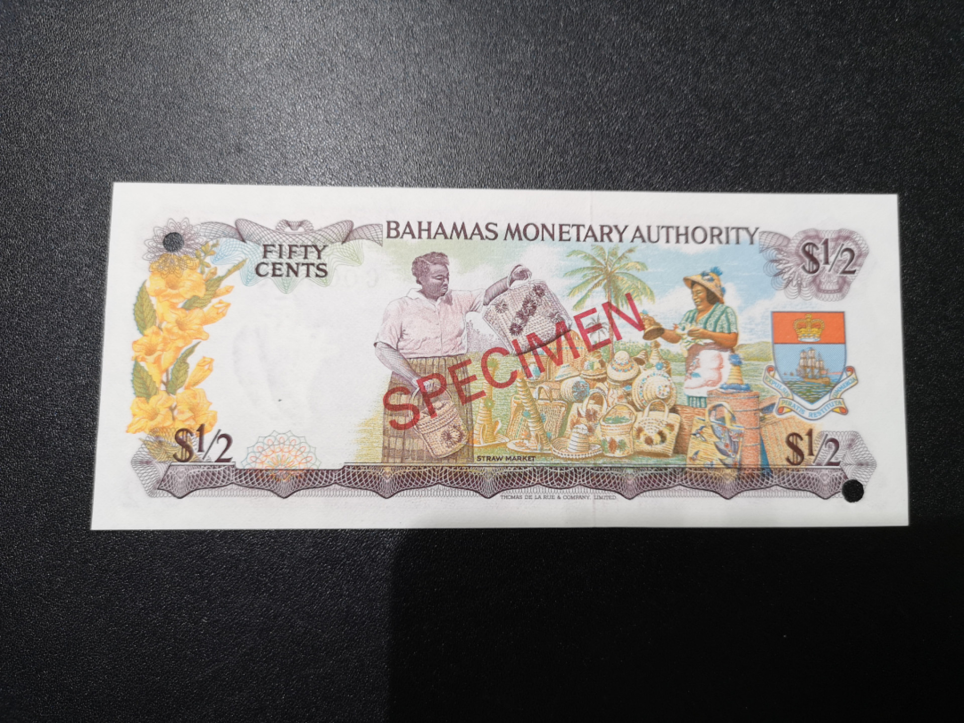 《外钞收藏家》第一百五十七期拍卖（本期62件）（连拍场） 1968年巴哈马1/2刀 全新 样钞