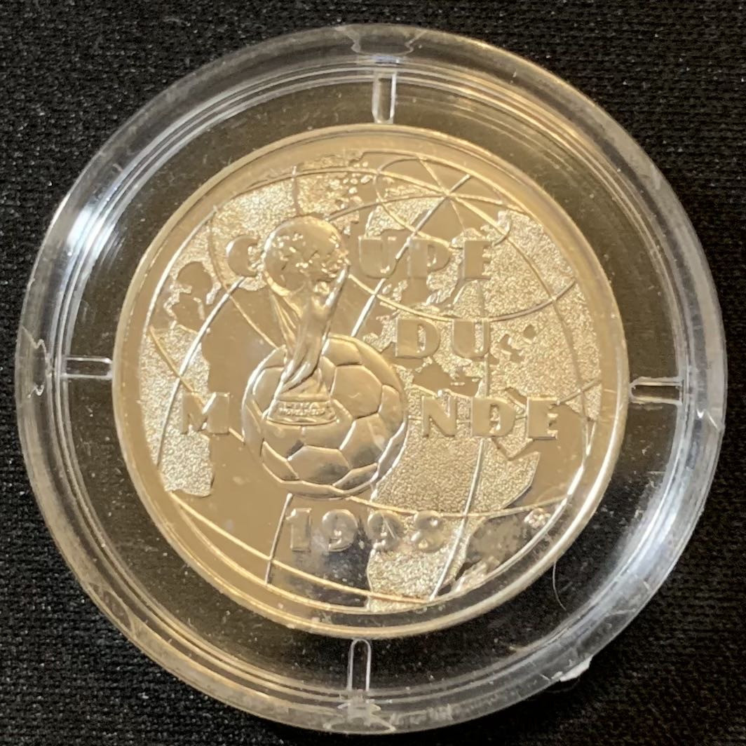 【保诚微拍】第4拍 世界钱币拍卖，88拍！ 法国 1997年 世界杯 1法郎 12克 0.9银 UNC 原盒