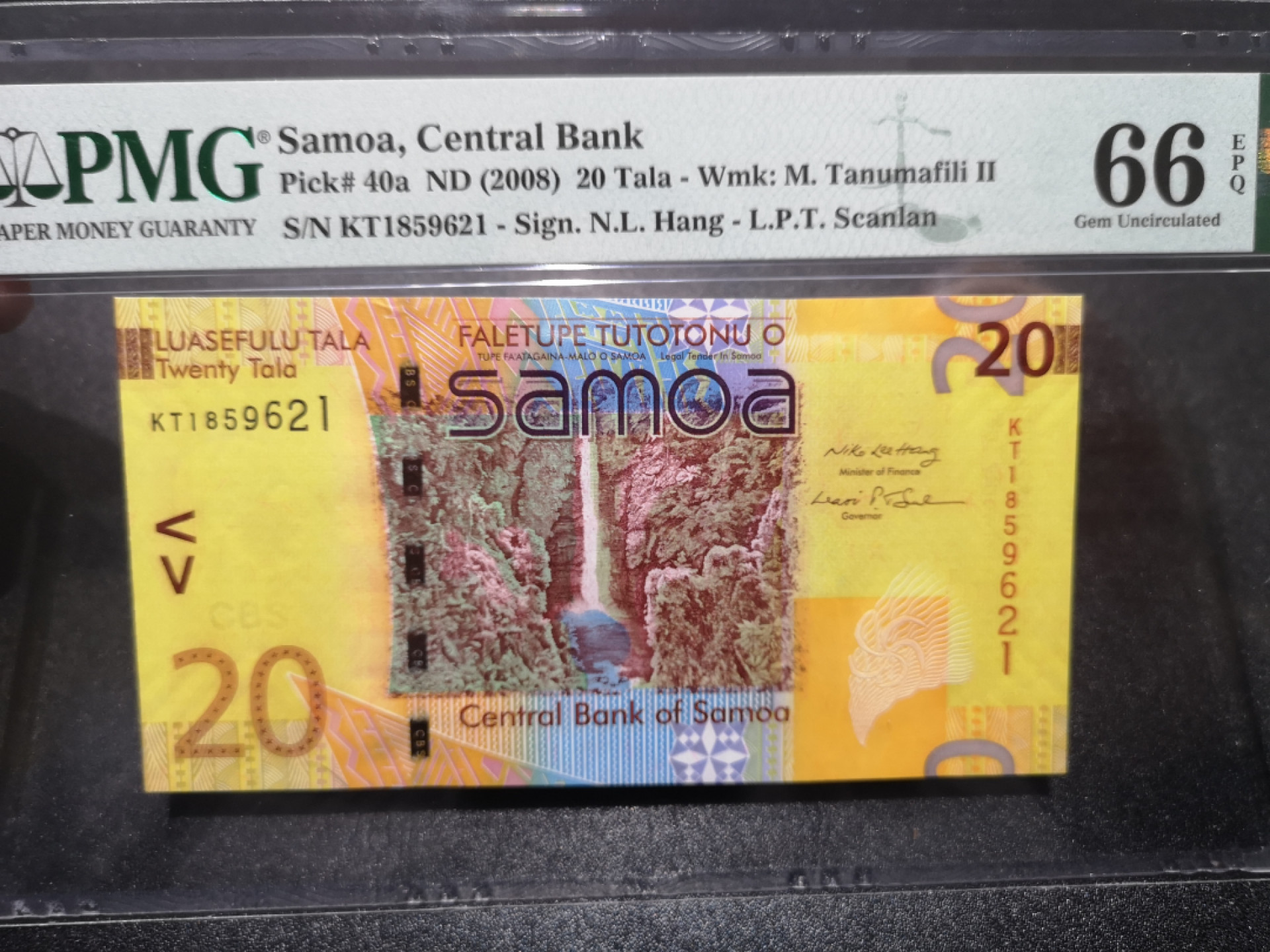 《外钞收藏家》第一百五十七期拍卖（本期62件）（连拍场） 2008年萨莫亚20 PMG66 无47