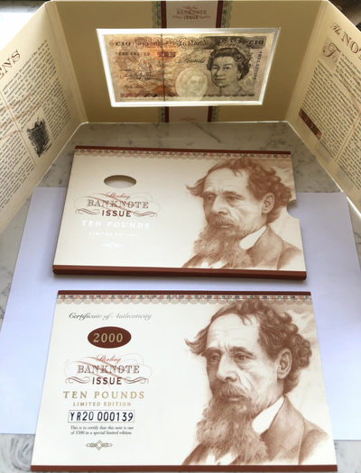 2025第25场（总第225期）：精品测试钞、纪念钞、塑料钞、连体钞综合场 - 百位小号YR20 000139 英国2000版“千禧年”10镑册装纪念版UNC（发行量1500册）