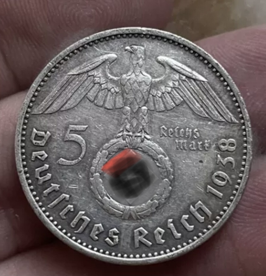 【保诚微拍】第4拍 世界钱币拍卖，88拍！ 德国 1938年 5马克 银币（13.88克 0.9银）