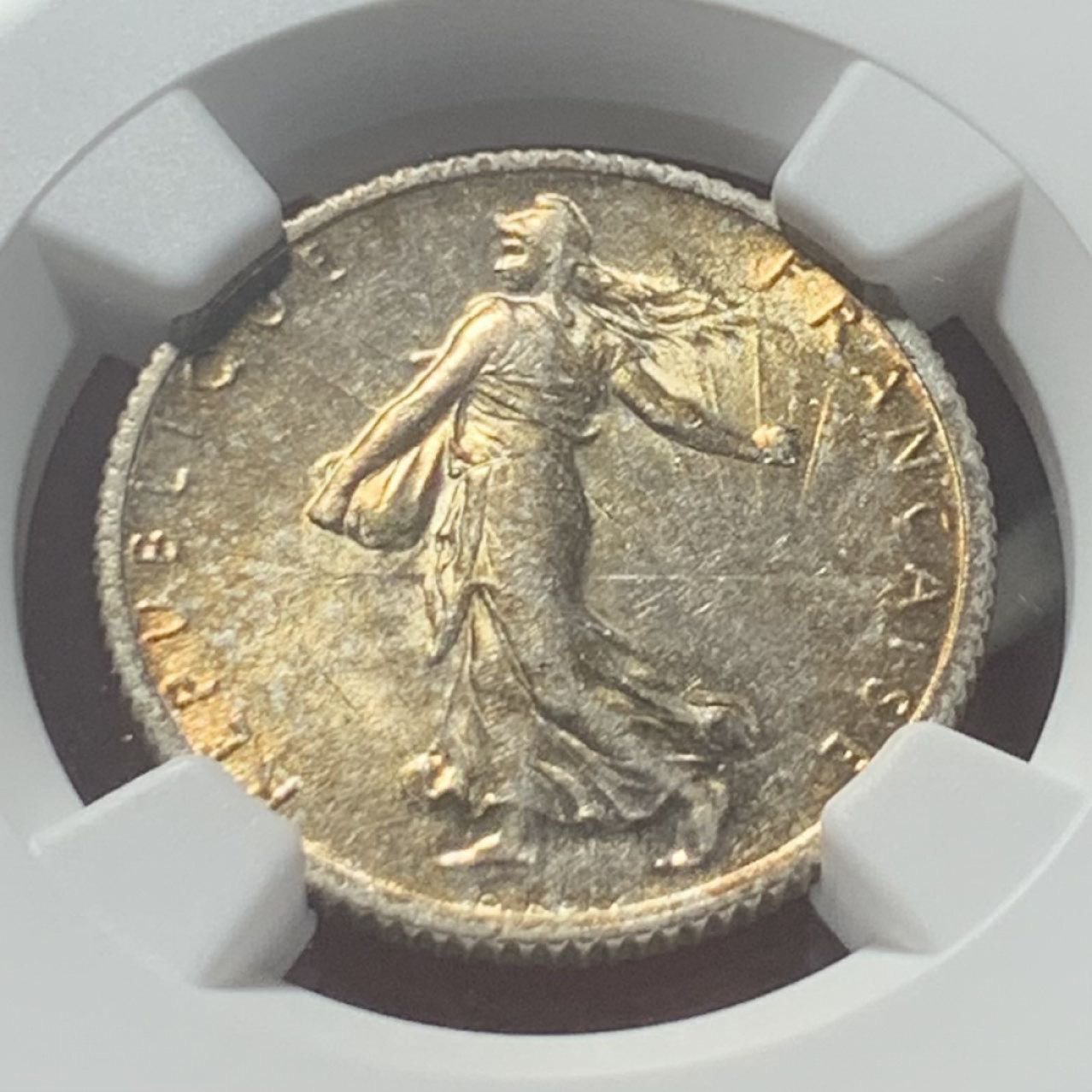 紫瑗钱币——第160期拍卖 法国 1918年 播种女神 1法郎 银币 NGC AU58