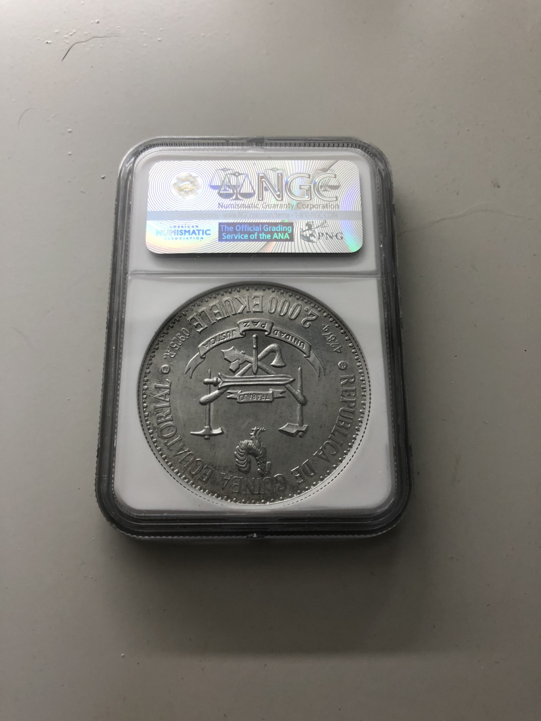 CSIS-GREAT评级精品钱币拍卖第一百二十二期 赤道几内亚1978年总统头像银币铝样币ngcPF65