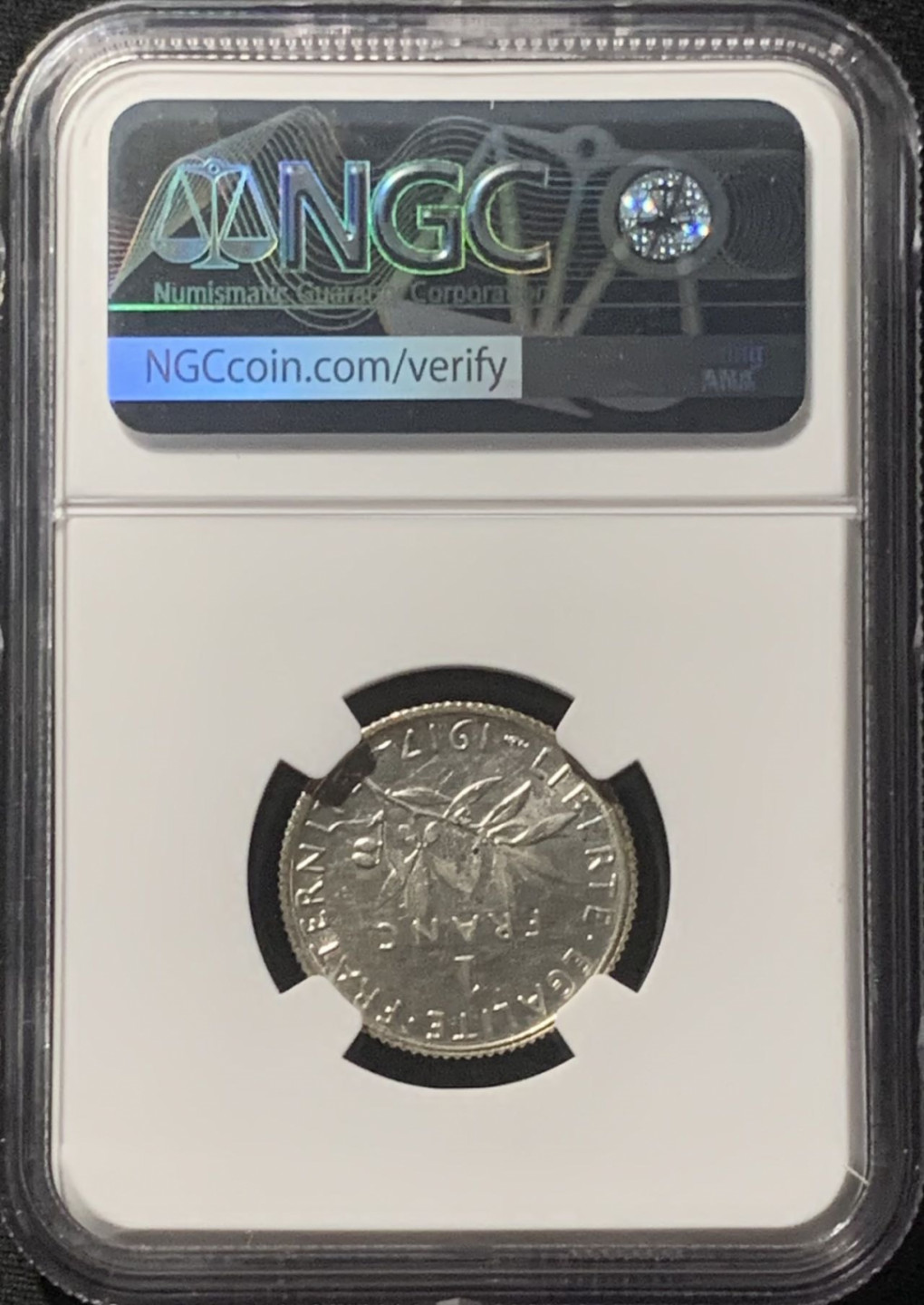 紫瑗钱币——第160期拍卖 法国 1917年 播种女神 1法郎 银币 UNC Detail