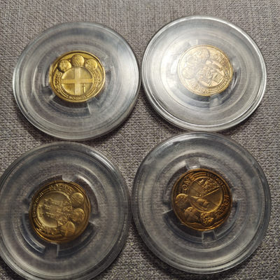 0起1加-纯粹捡漏拍-56场 - 英国2010-11年1镑城市徽章精制纪念币4枚套币