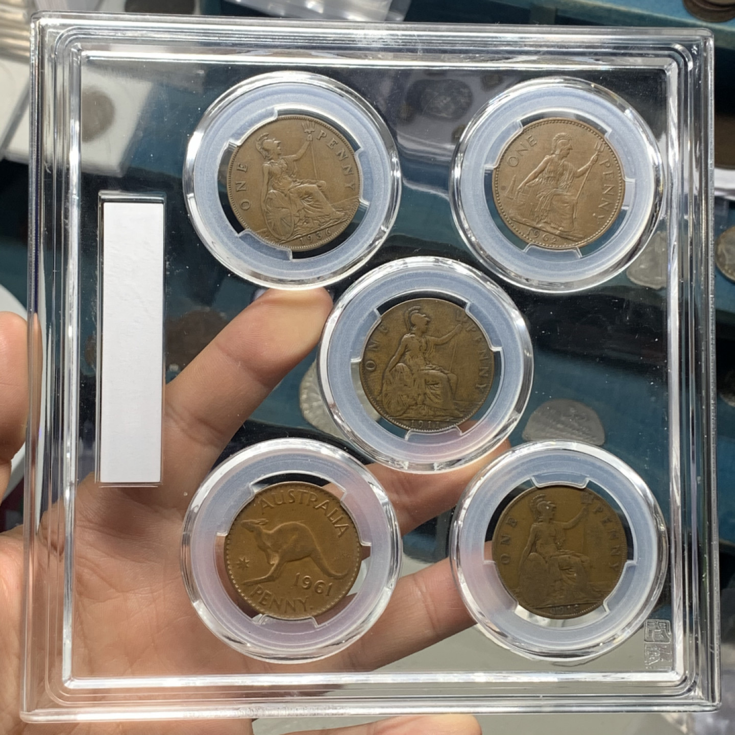 《竞宝斋》钱币微拍-第23场（全场顺丰包邮） 英联邦 1便士一组 5枚套