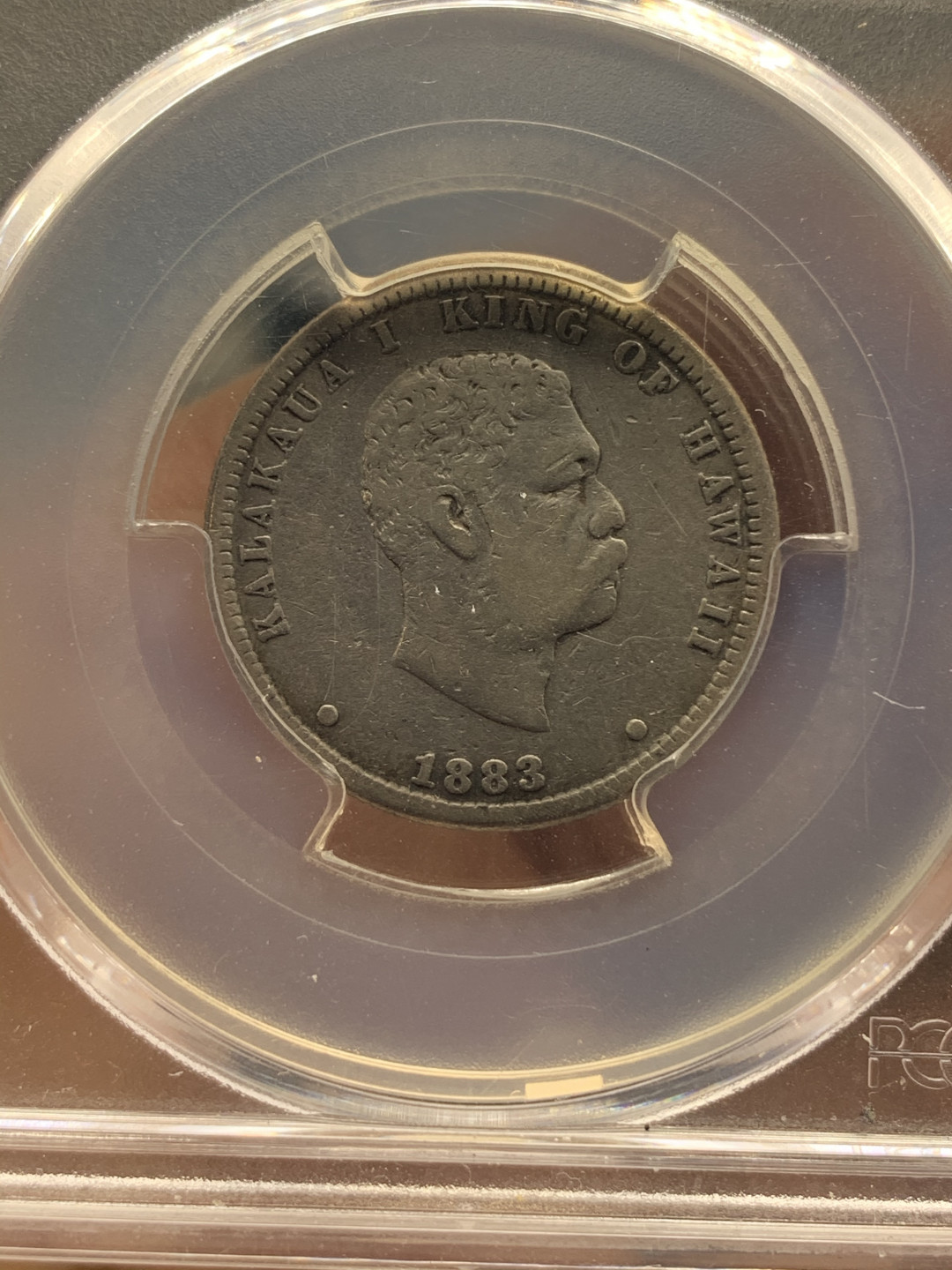 《竞宝斋》钱币微拍-第23场（全场顺丰包邮） 稀少PCGS-VF25 1883年 夏威夷 25分银币 原味好品