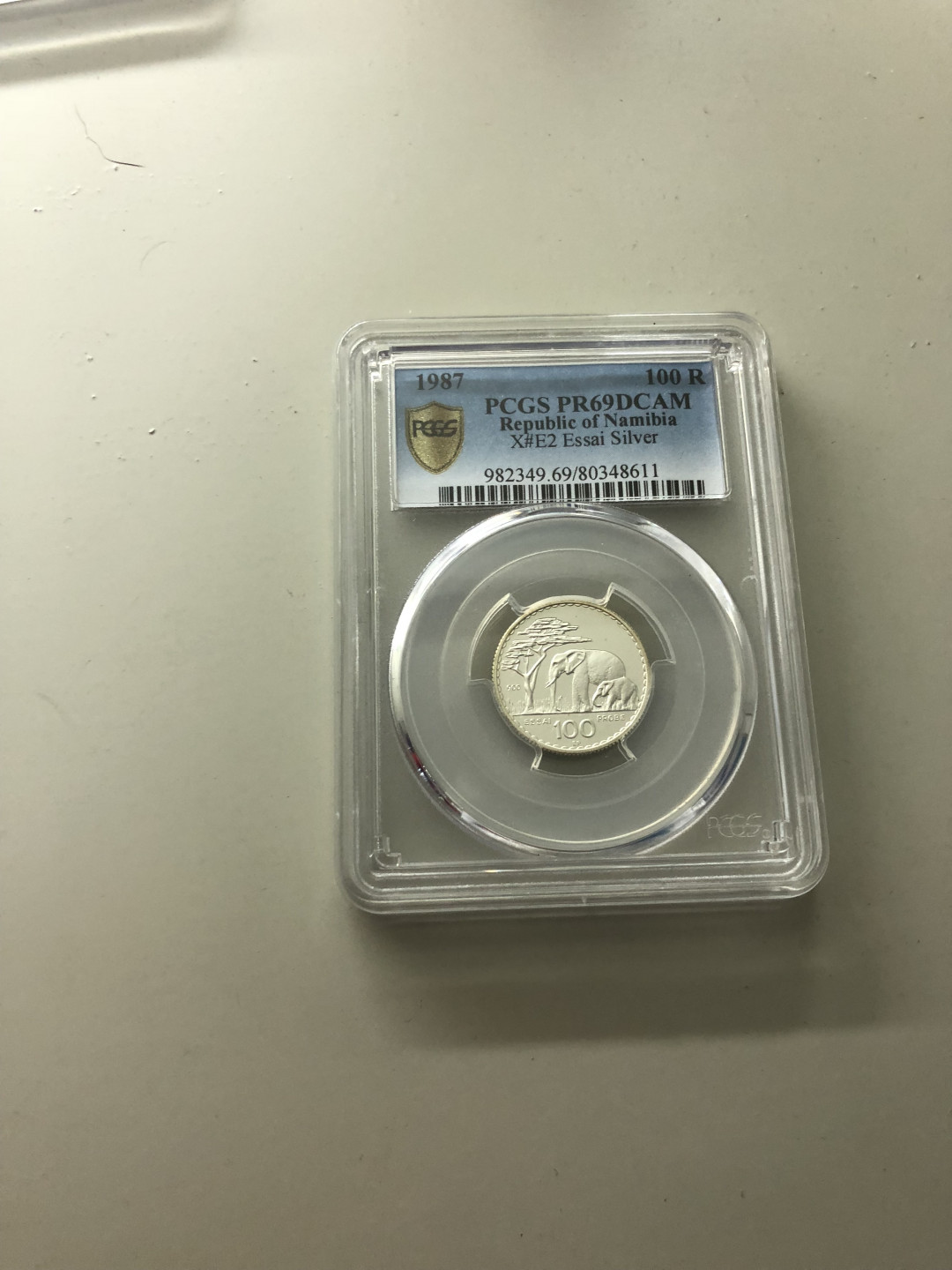 CSIS-GREAT评级精品钱币拍卖第一百二十二期 西南非洲 纳米比亚1987年选帝侯银样币pcgs69