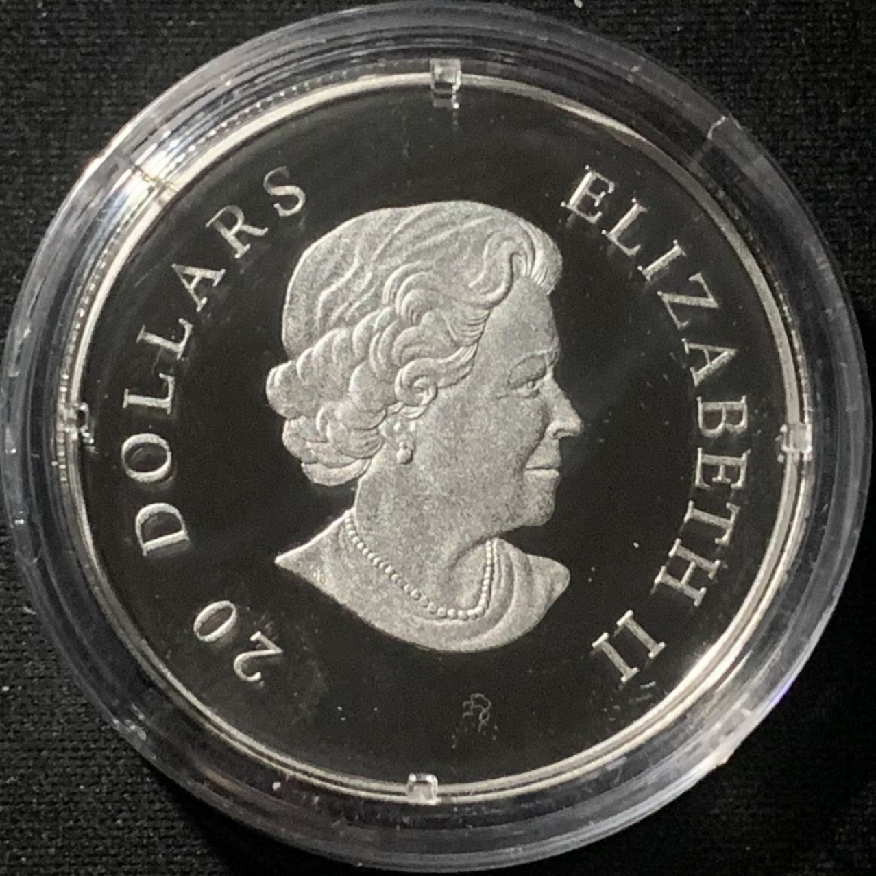 紫瑗钱币——第160期拍卖 加拿大 2011年 施华洛世奇水晶 圣诞树 20元 31.19克 0.999银 精制