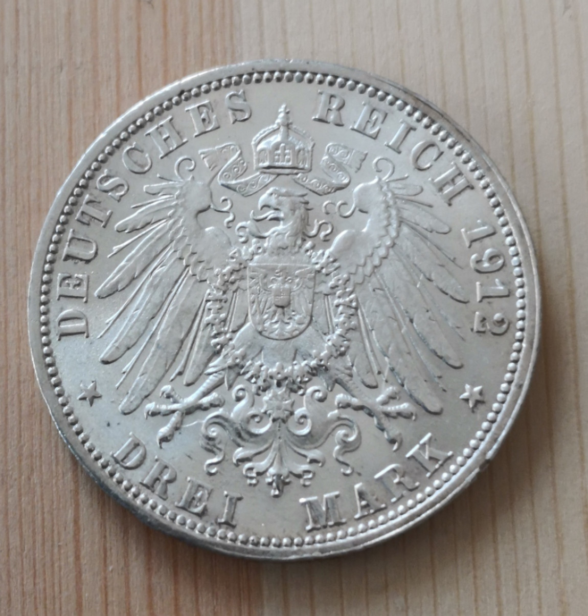 第22期拍卖会 德国符腾堡1912年3马克F厂银币