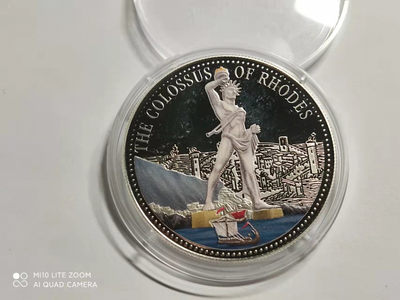 【海寧潮】第三期圣诞专场 - 【海寧潮】所罗门2014年世界奇观系列罗德岛巨像彩色12.18克银币