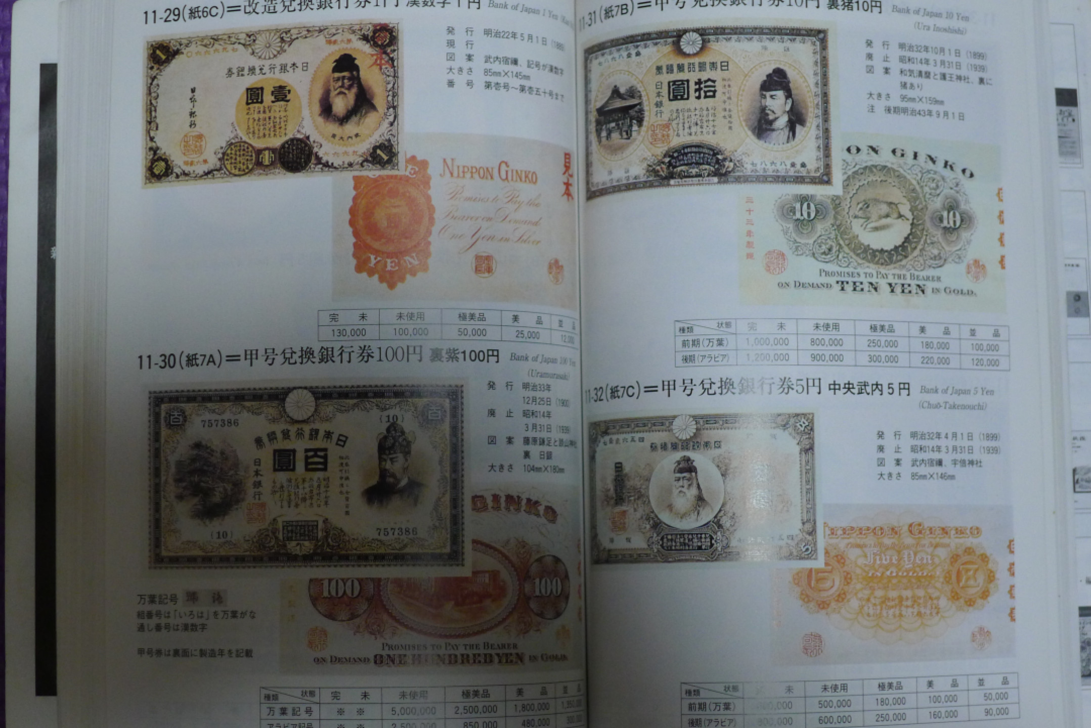 世界钱币章牌书籍专场拍卖第34期 日本货币目录2018