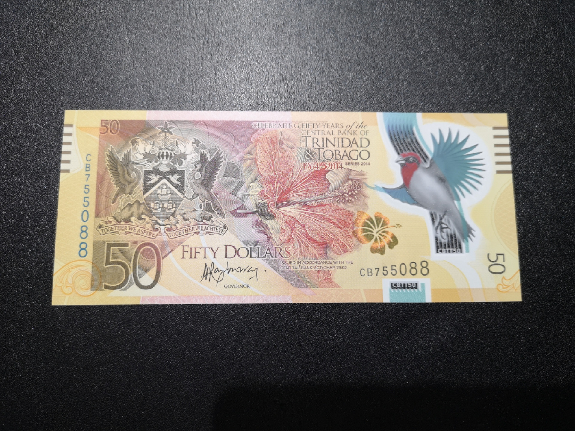 《外钞收藏家》第一百五十八期拍卖（本期111件） 特立尼达和多巴哥50 尾88靓号 全新UNC