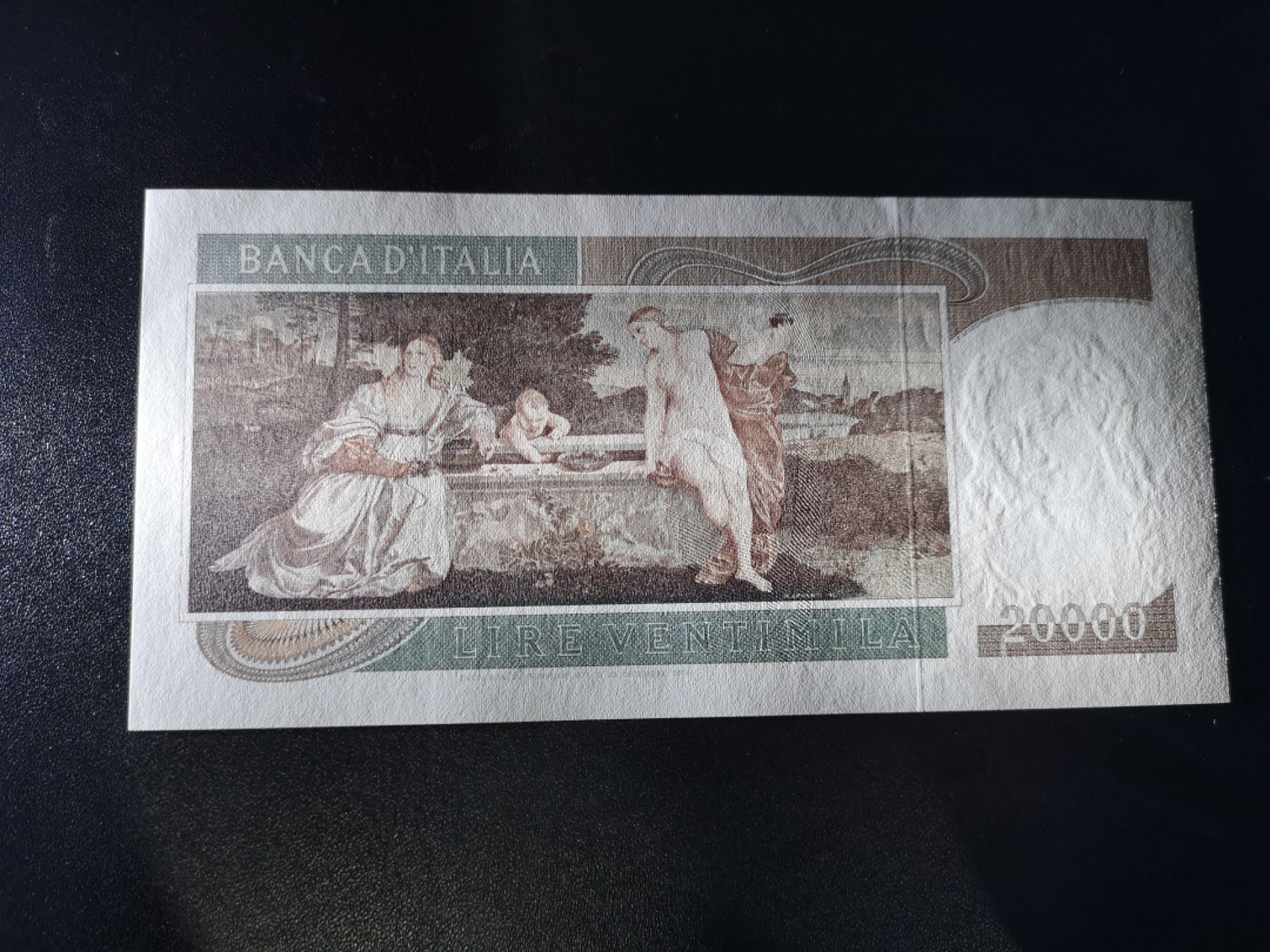 《外钞收藏家》第一百五十八期拍卖（本期111件） 1974年意大利2万里拉 提香 全新UNC