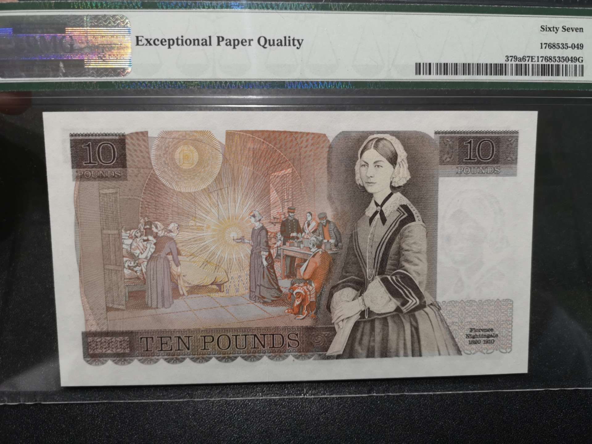 《外钞收藏家》第一百五十八期拍卖（本期111件） 英国D序列10镑 PMG67（379a）无47