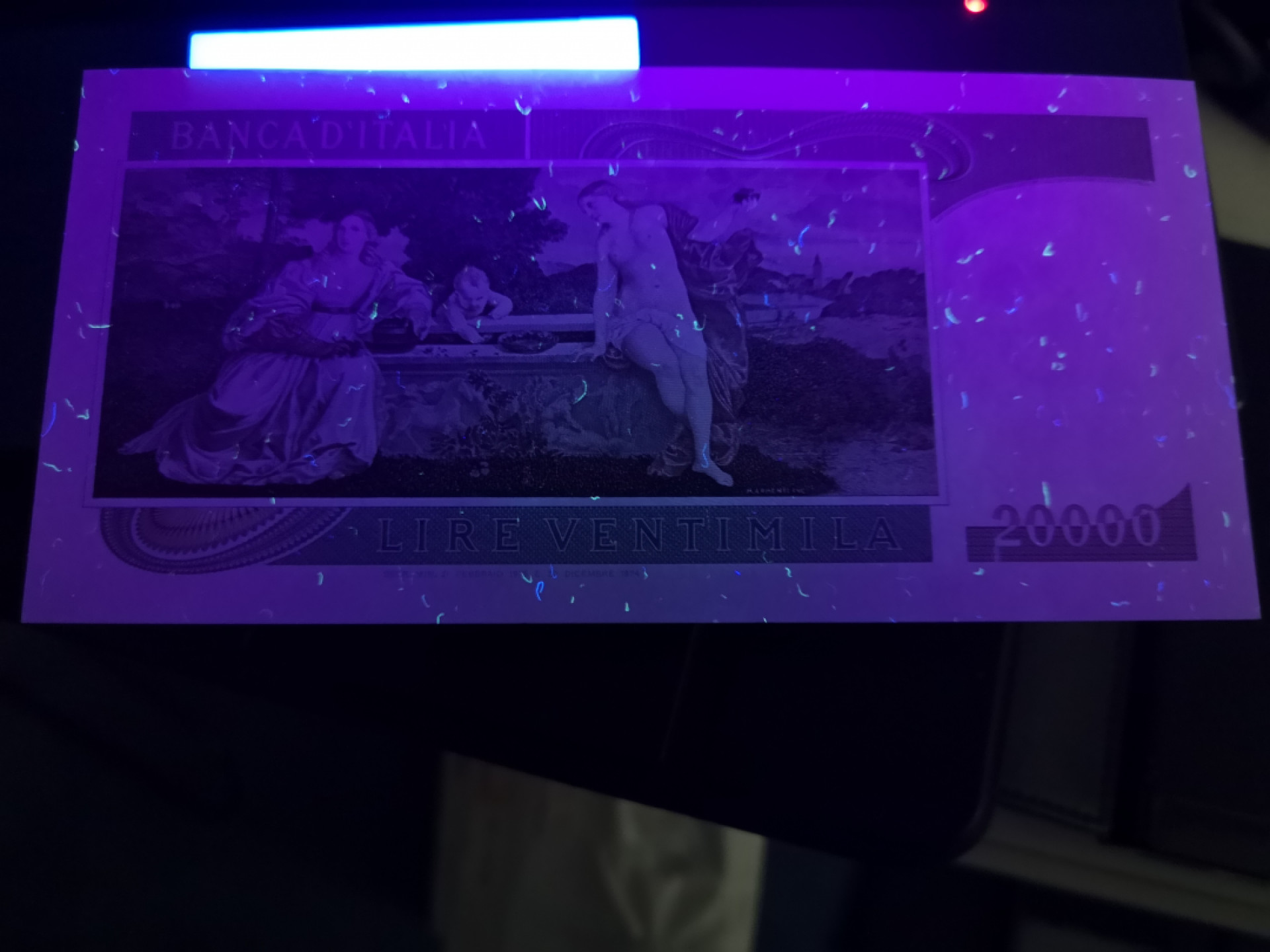 《外钞收藏家》第一百五十八期拍卖（本期111件） 1974年意大利2万里拉 提香 全新UNC