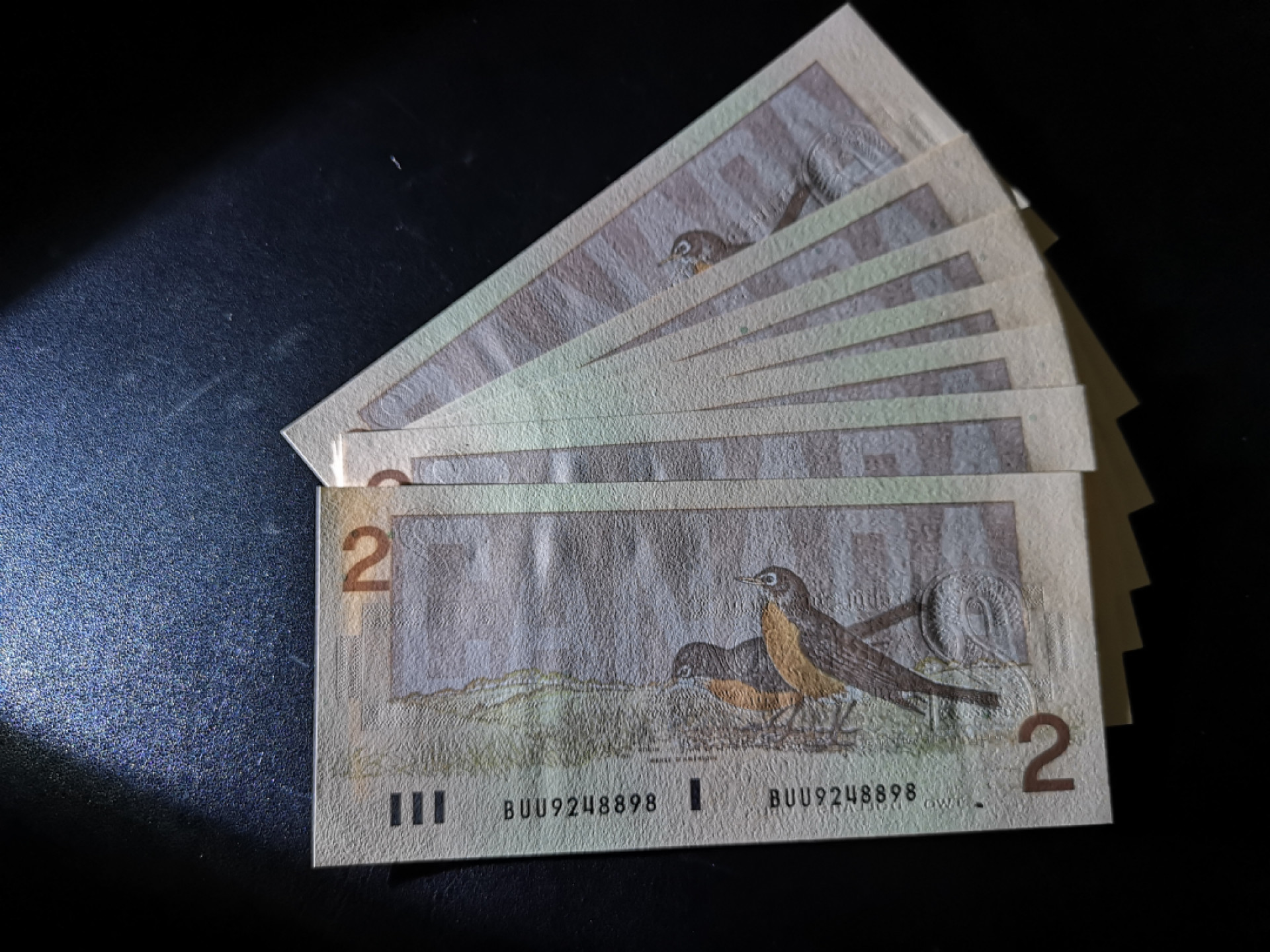 《外钞收藏家》第一百五十八期拍卖（本期111件） 加拿大鸟版2元 连号7张 全新UNC 连号评级66