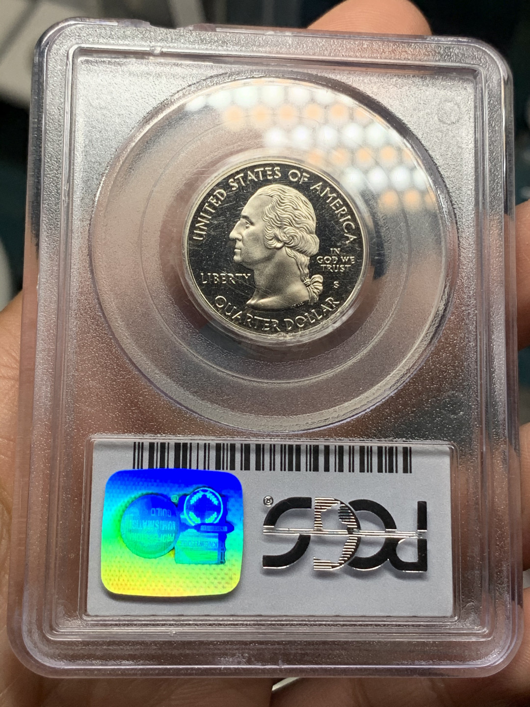 《竞宝斋》钱币微拍-第24场-本周日，周一2场连拍（全场顺丰包邮） 美国 盒子币加裸币两枚一起，2003年25美分为银币