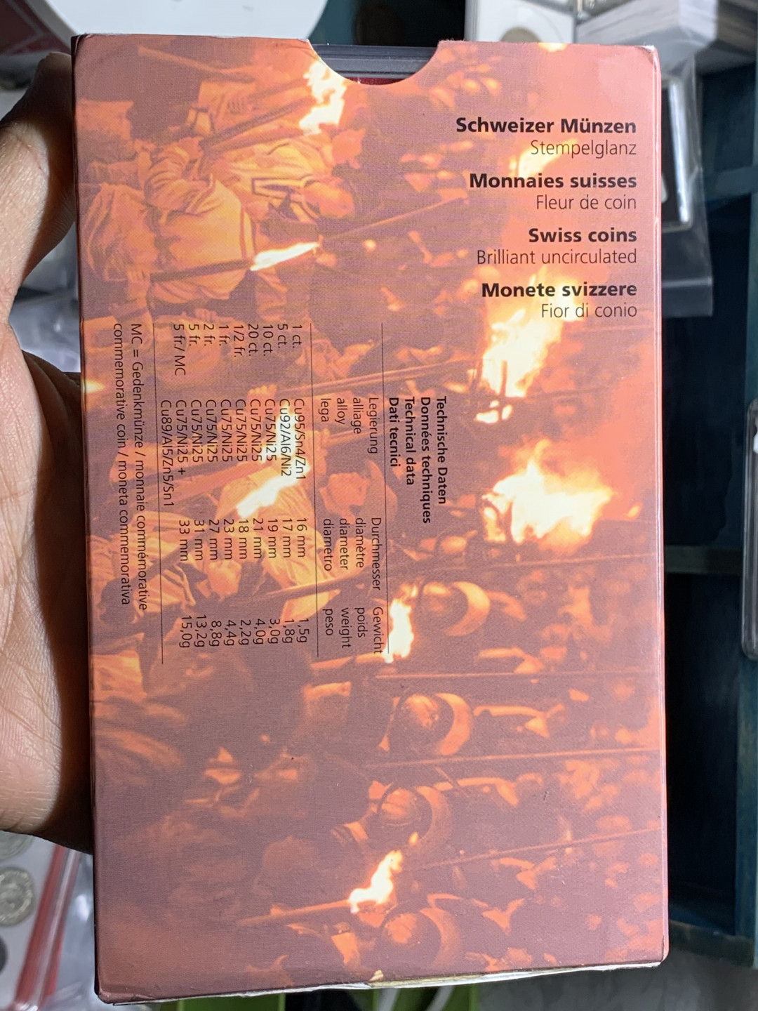 《竞宝斋》钱币微拍-第24场-本周日，周一2场连拍（全场顺丰包邮） 瑞士 2002年 少见 原装塑盒 全套9枚 带双金属 套币