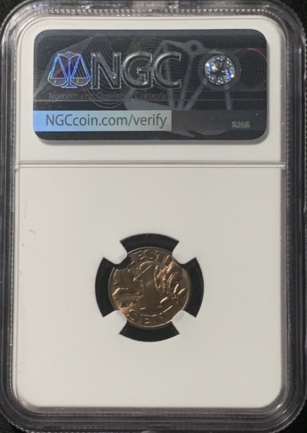 紫瑗钱币——第162期拍卖 爱沙尼亚 1929年 1生丁 铜币 NGC MS63 RB