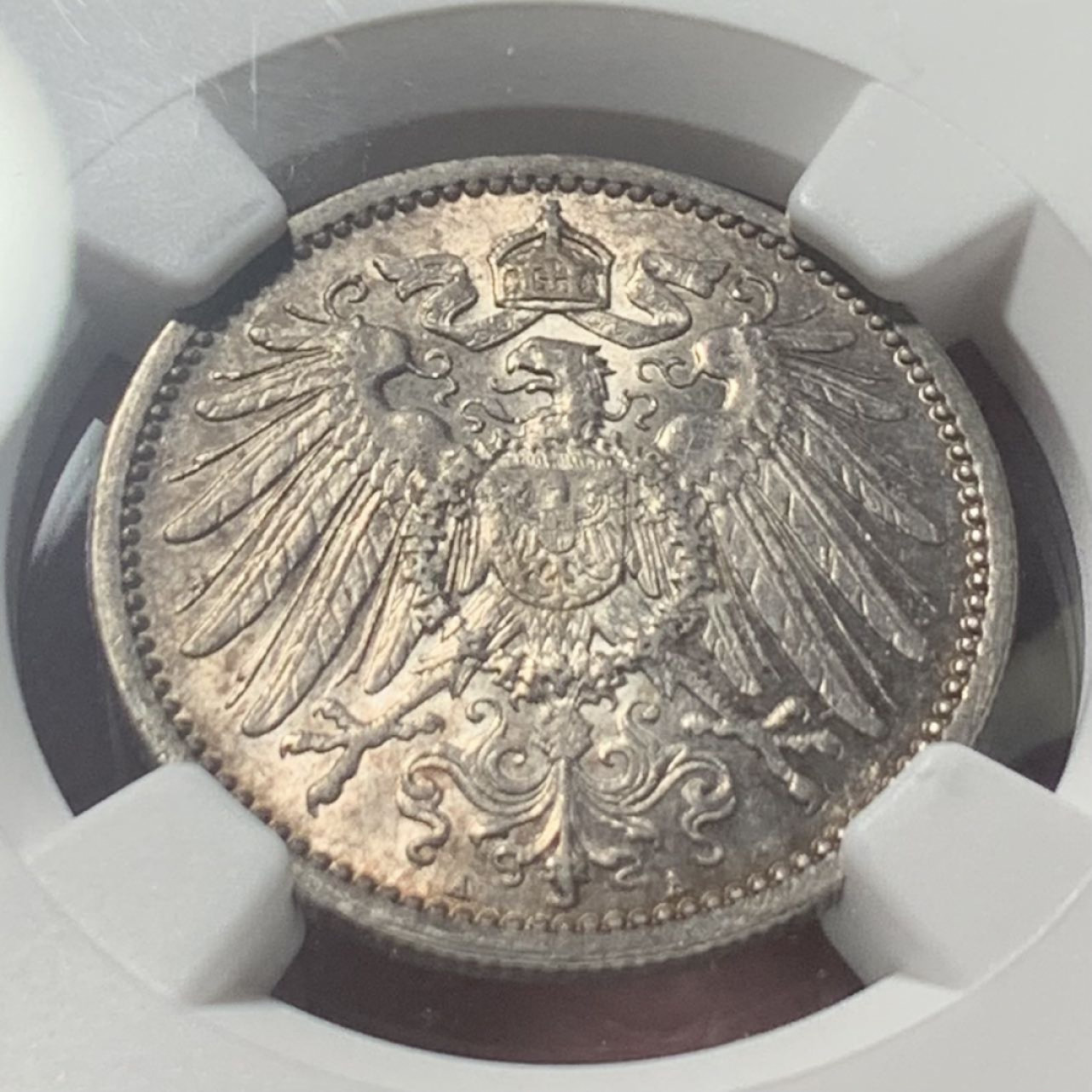 紫瑗钱币——第162期拍卖 德国 1911年 A版 第二帝国 长翅 1马克 银币 NGC MS63