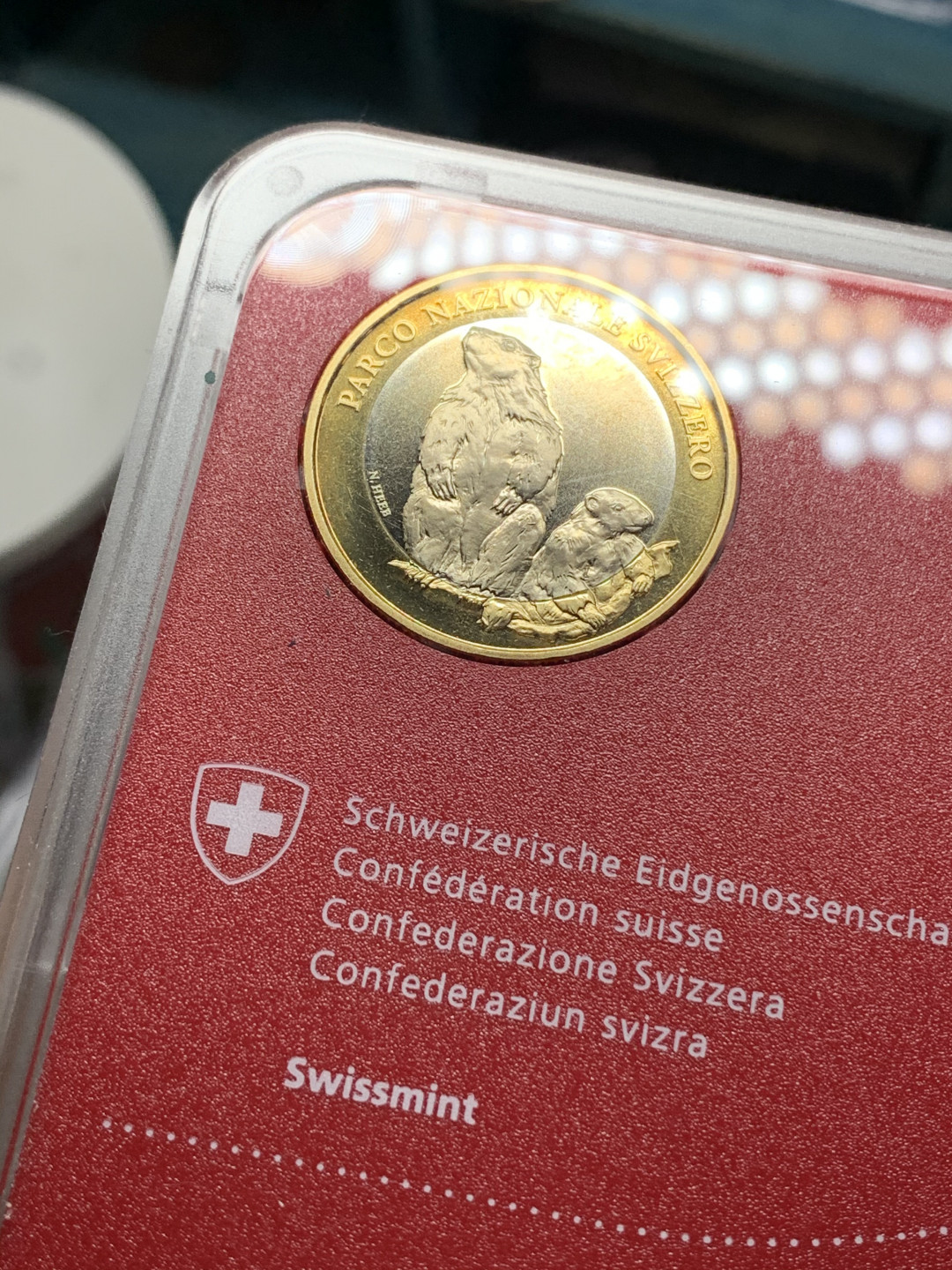 《竞宝斋》钱币微拍-第24场-本周日，周一2场连拍（全场顺丰包邮） 瑞士 2010年 少见 原装塑盒 全套8枚 带双金属 套币