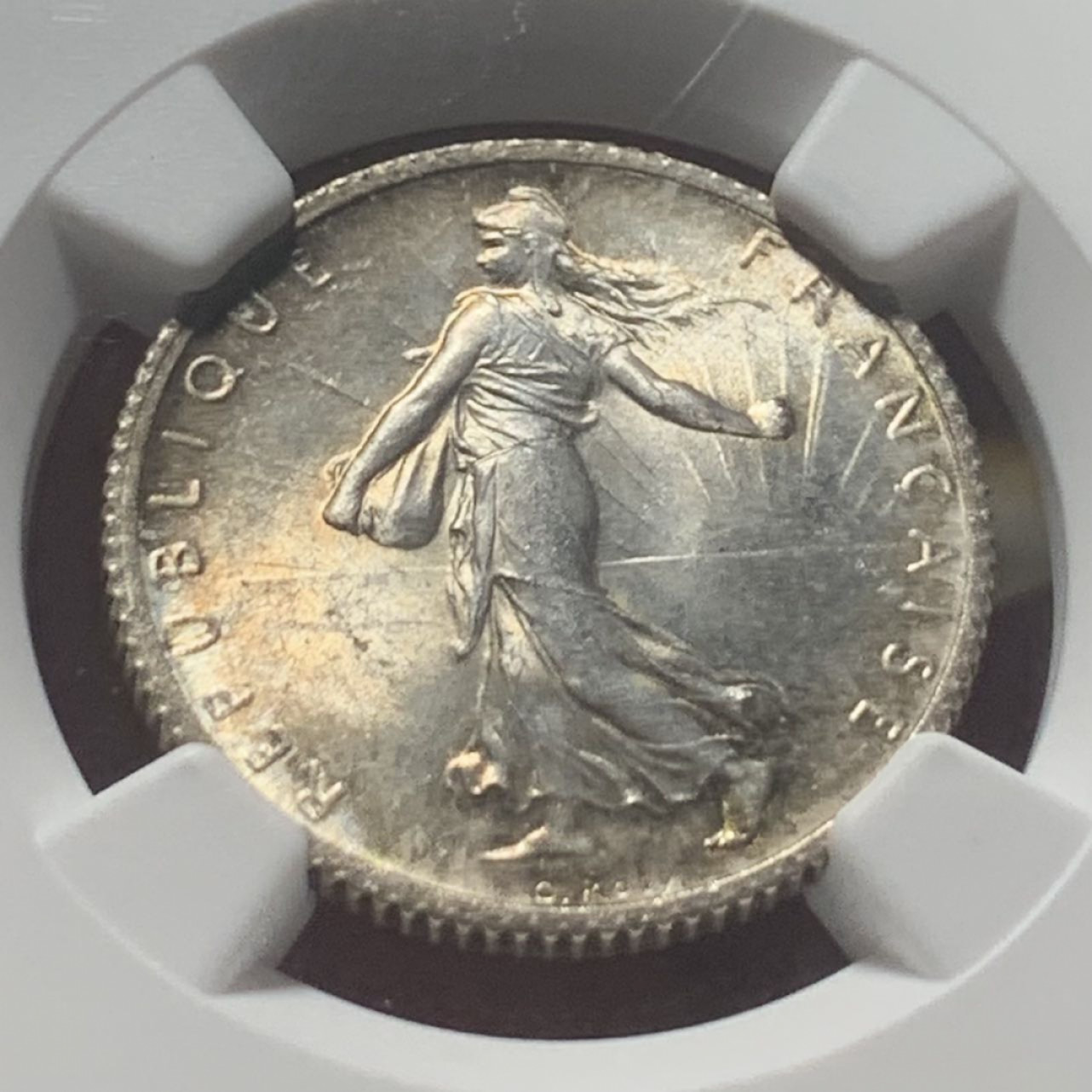 紫瑗钱币——第162期拍卖 法国 1920年 播种女神 1法郎 银币 NGC MS64