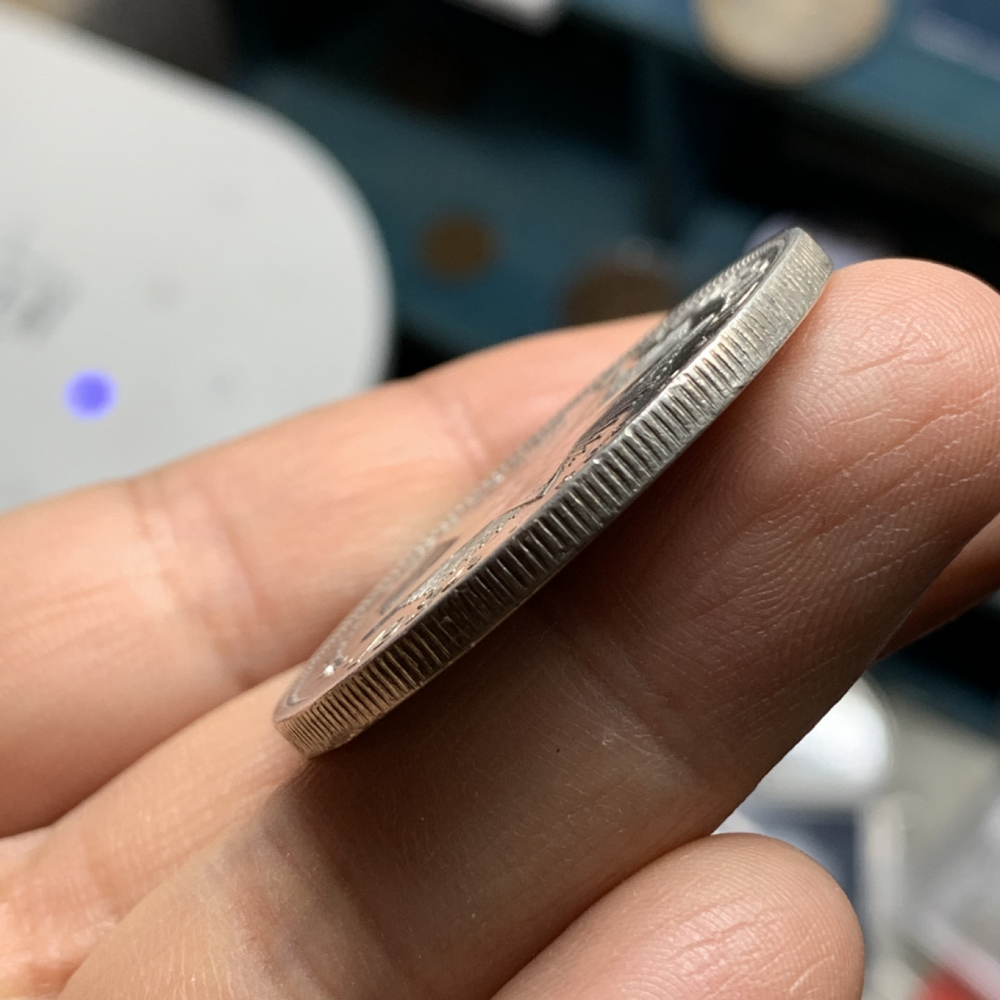 《竞宝斋》钱币微拍-第24场-本周日，周一2场连拍（全场顺丰包邮） 古巴 1934年 大五星1比索 大银币 原光好品 可以评级