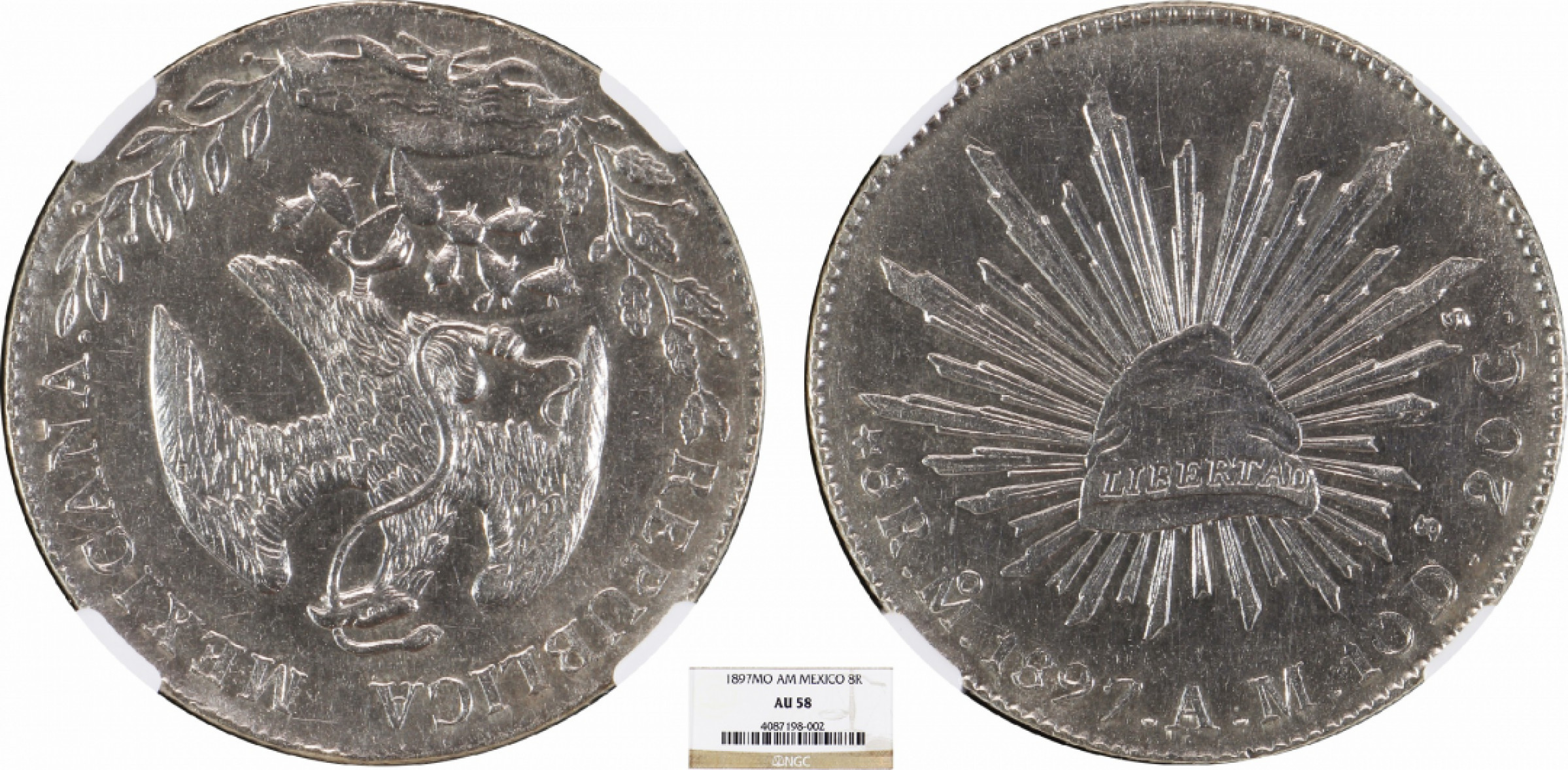 金诺国拍2022年1月钱币拍卖会 1897鹰洋NGC AU58
