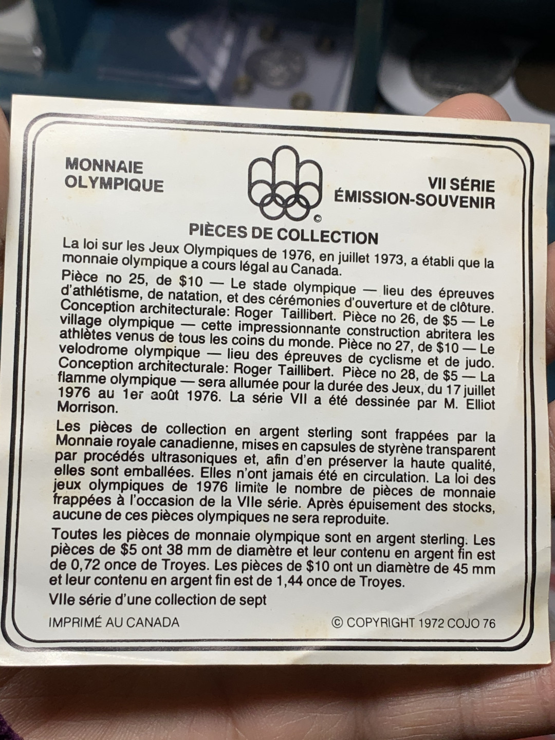 《竞宝斋》钱币微拍-第25场-本周日，周一2场连拍（全场顺丰包邮） 1976加拿大奥运会纪念大银币一套4枚一共重145.8克925高银 45年前的原盒币全网在售就此一套