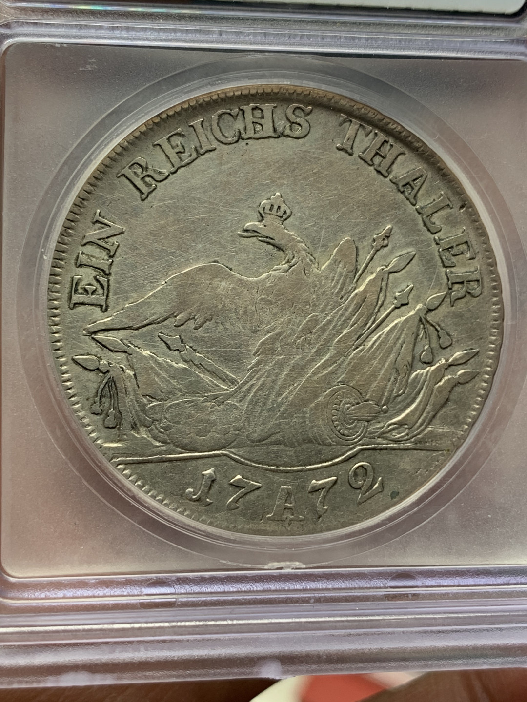 《竞宝斋》钱币微拍-第25场-本周日，周一2场连拍（全场顺丰包邮） ICG 评级 德国 普鲁士 1772年 A版 腓特烈 炮鹰泰勒 大银币