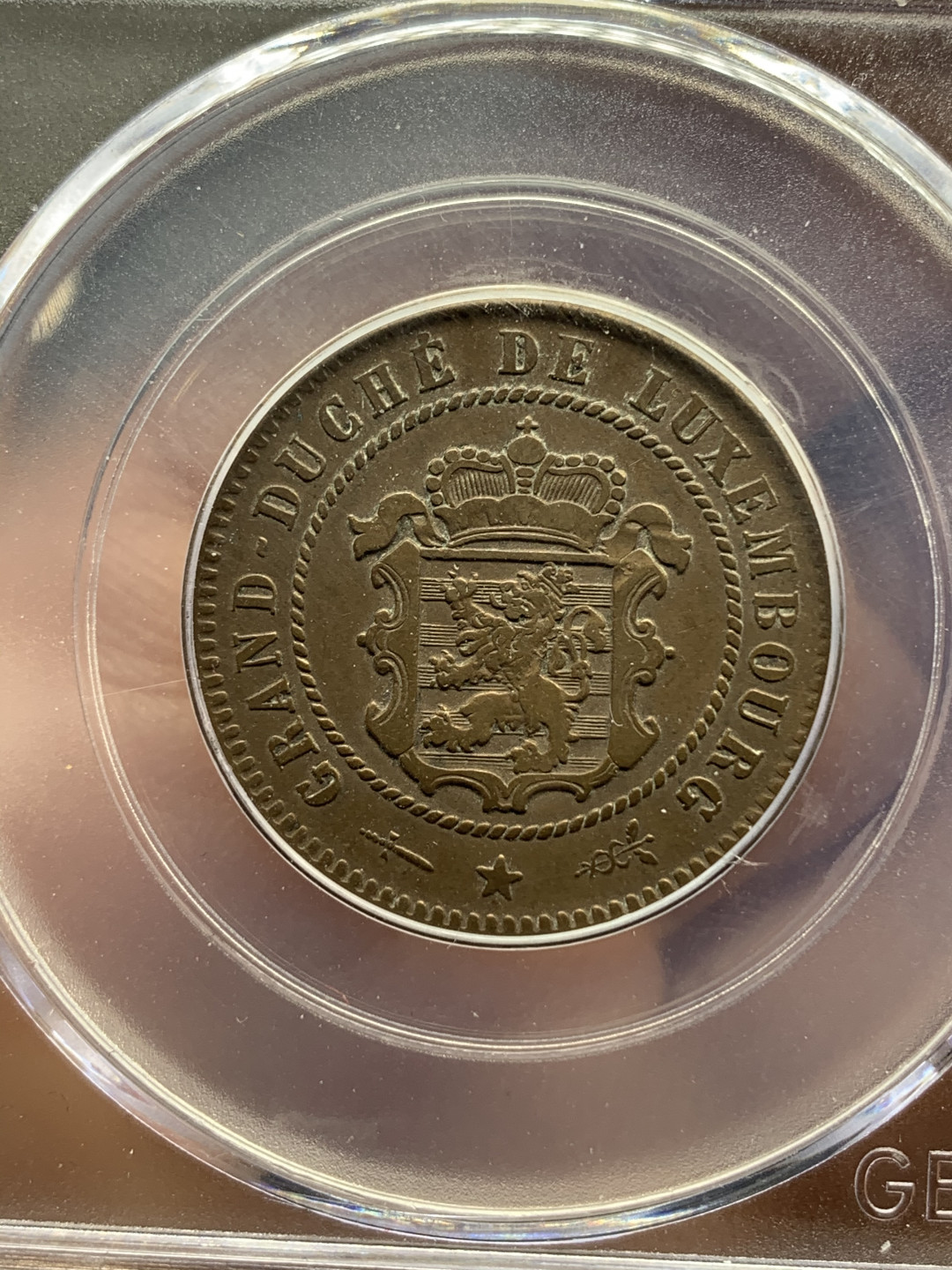 《竞宝斋》钱币微拍-第25场-本周日，周一2场连拍（全场顺丰包邮） 铜币 一组 3枚 （葡萄牙里斯本1720 10瑞斯大铜币+法国1848年1分铜币+卢森堡 1870 5分铜币）