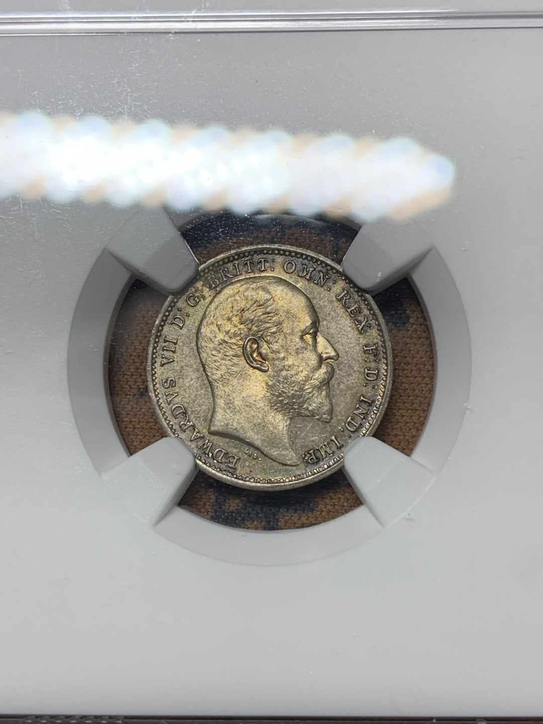 《竞宝斋》钱币微拍-第25场-本周日，周一2场连拍（全场顺丰包邮） NGC-MS63~64 英国 爱德华七世 1906年濯足节套币 1--4便士 底板镜面感 状态远超63分 包浆诱人，严重低评