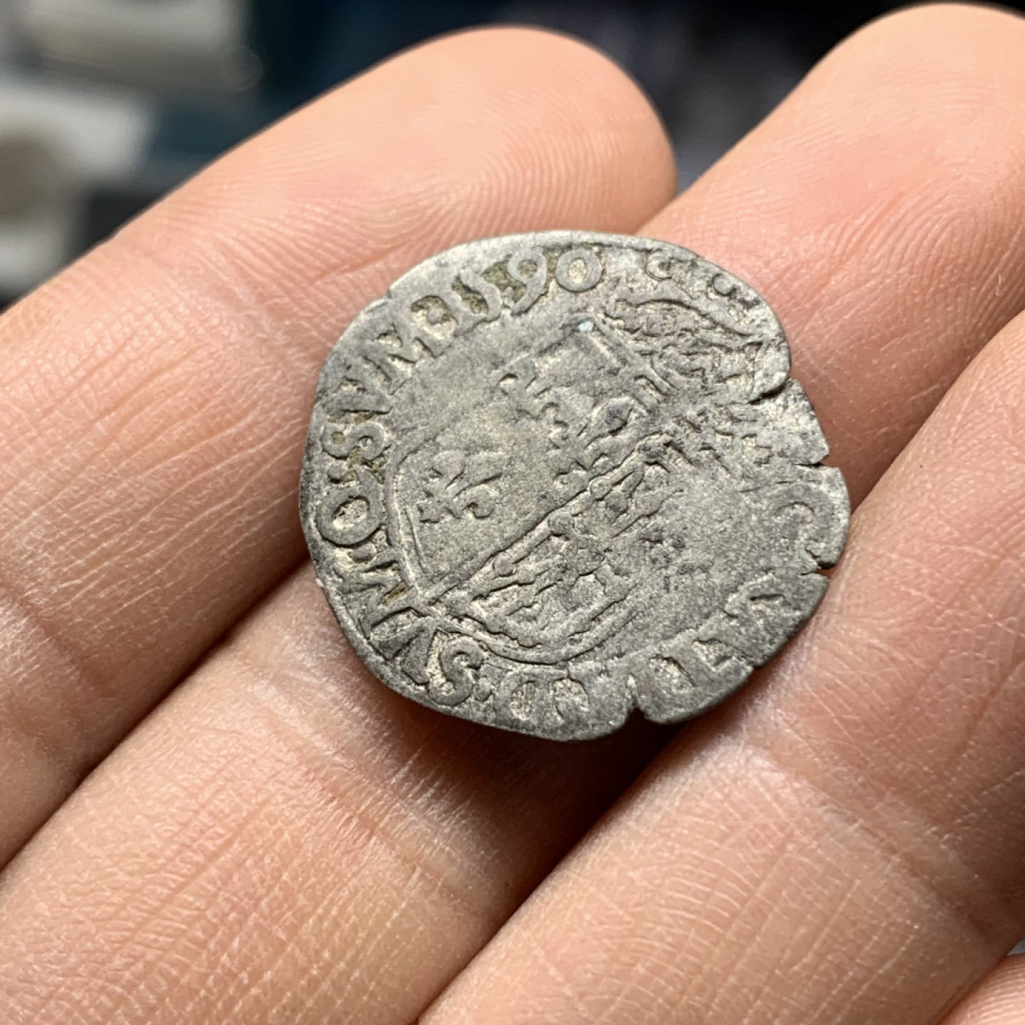 《竞宝斋》钱币微拍-第25场-本周日，周一2场连拍（全场顺丰包邮） 1590年法国打制银币