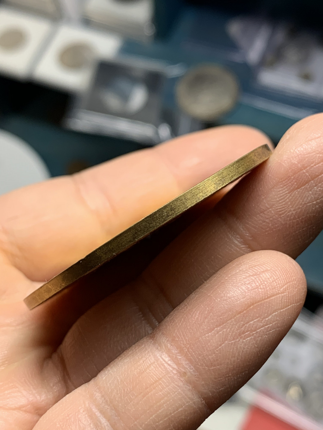 《竞宝斋》钱币微拍-第25场-本周日，周一2场连拍（全场顺丰包邮） 法国 1919 斯特拉斯堡博览会铜章 直径：50mm 重量：39g