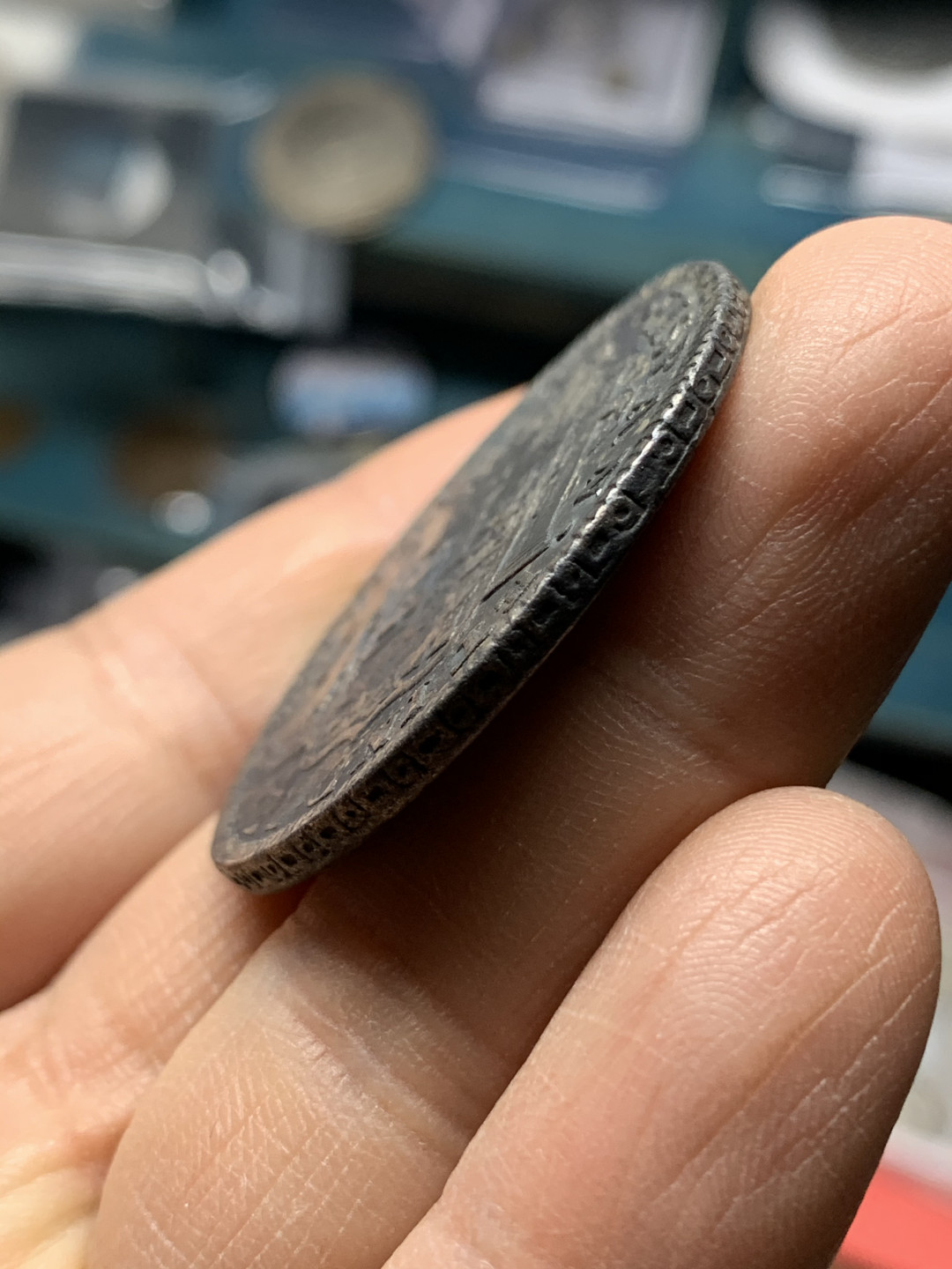 《竞宝斋》钱币微拍-第25场-本周日，周一2场连拍（全场顺丰包邮） 西属 墨西哥 1793年 卡洛斯四世 8R 双柱 大银币