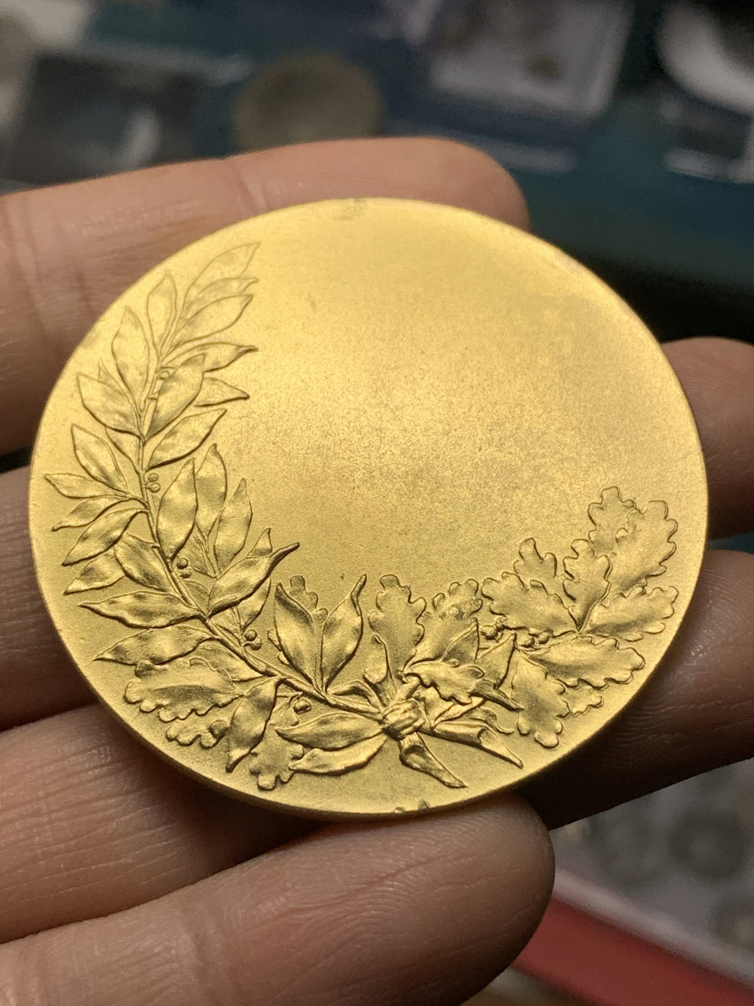 《竞宝斋》钱币微拍-第25场-本周日，周一2场连拍（全场顺丰包邮） 法国 1919 斯特拉斯堡博览会铜章 直径：50mm 重量：39g