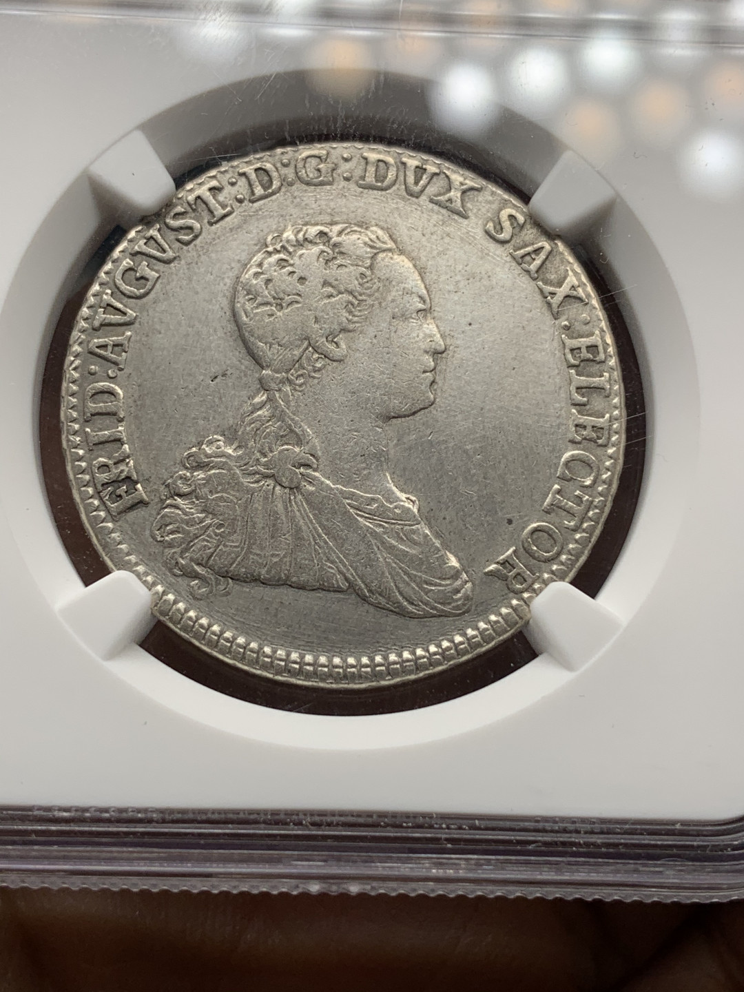 《竞宝斋》钱币微拍-第25场-本周日，周一2场连拍（全场顺丰包邮） NGC-VFD   1768年德国2/3泰勒